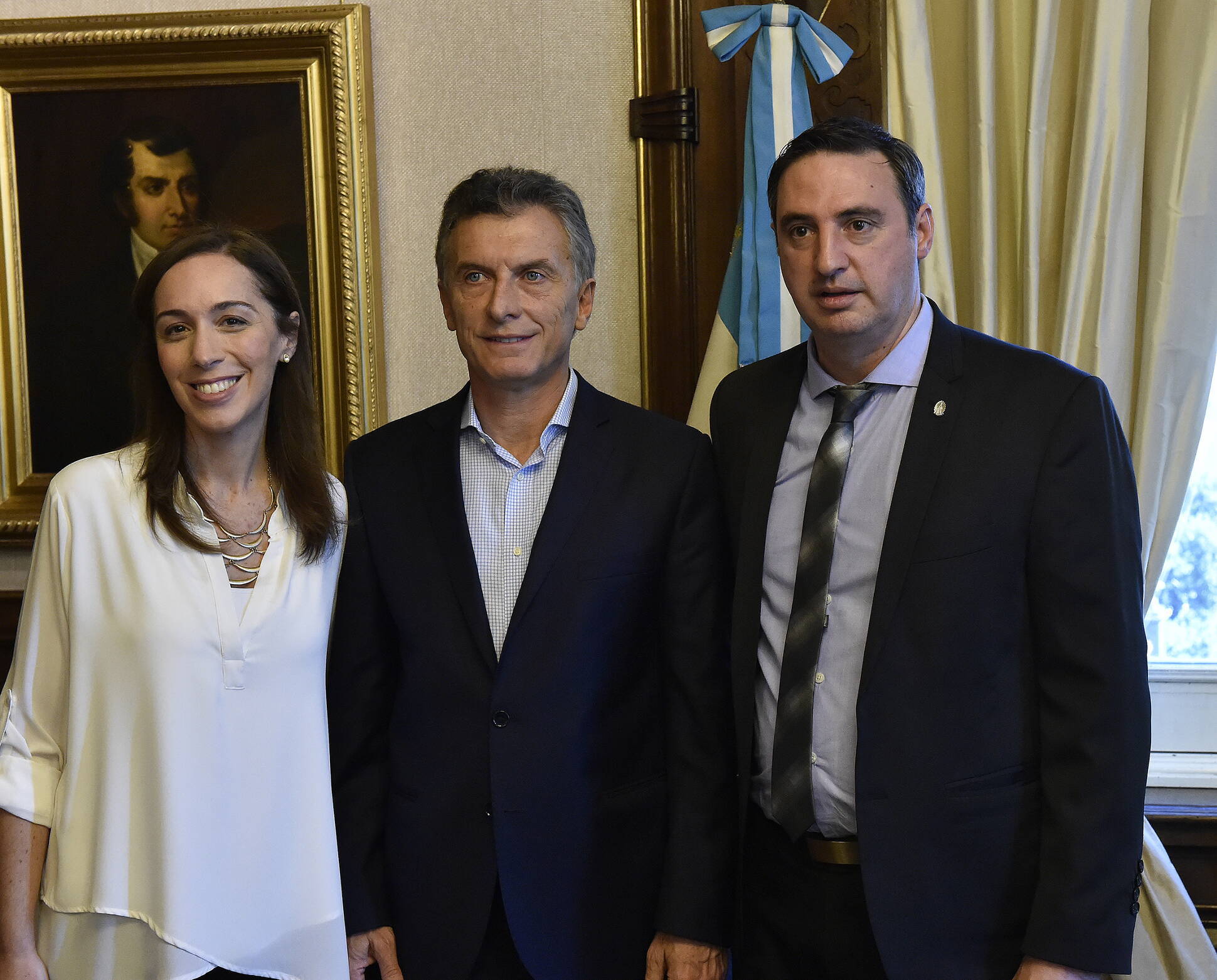 El Presidente anunció obras en la ruta nacional 5, en Casa Rosada.