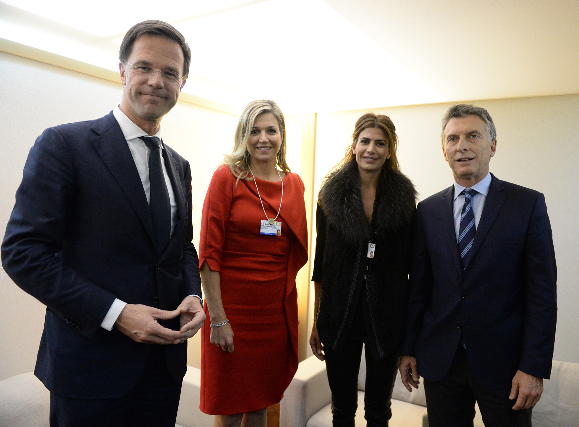 El Presidente, junto a su esposa Julinana Awada, se reunió con la reina Máxima y el Primer Ministro de Holanda.