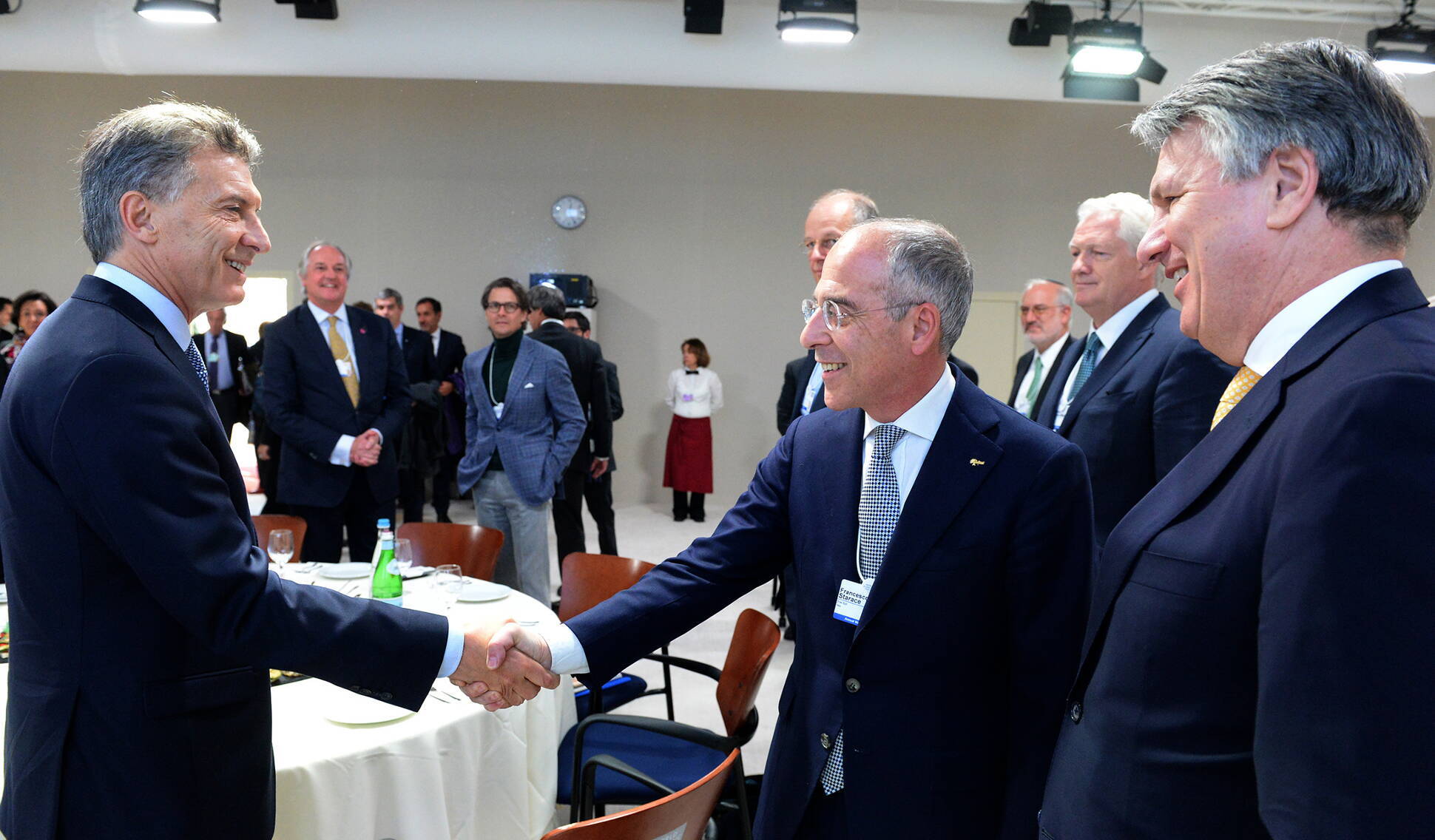 El Presidente se reunió con empresarios en el Foro Económico Mundial que se realiza en Davos, Suiza.