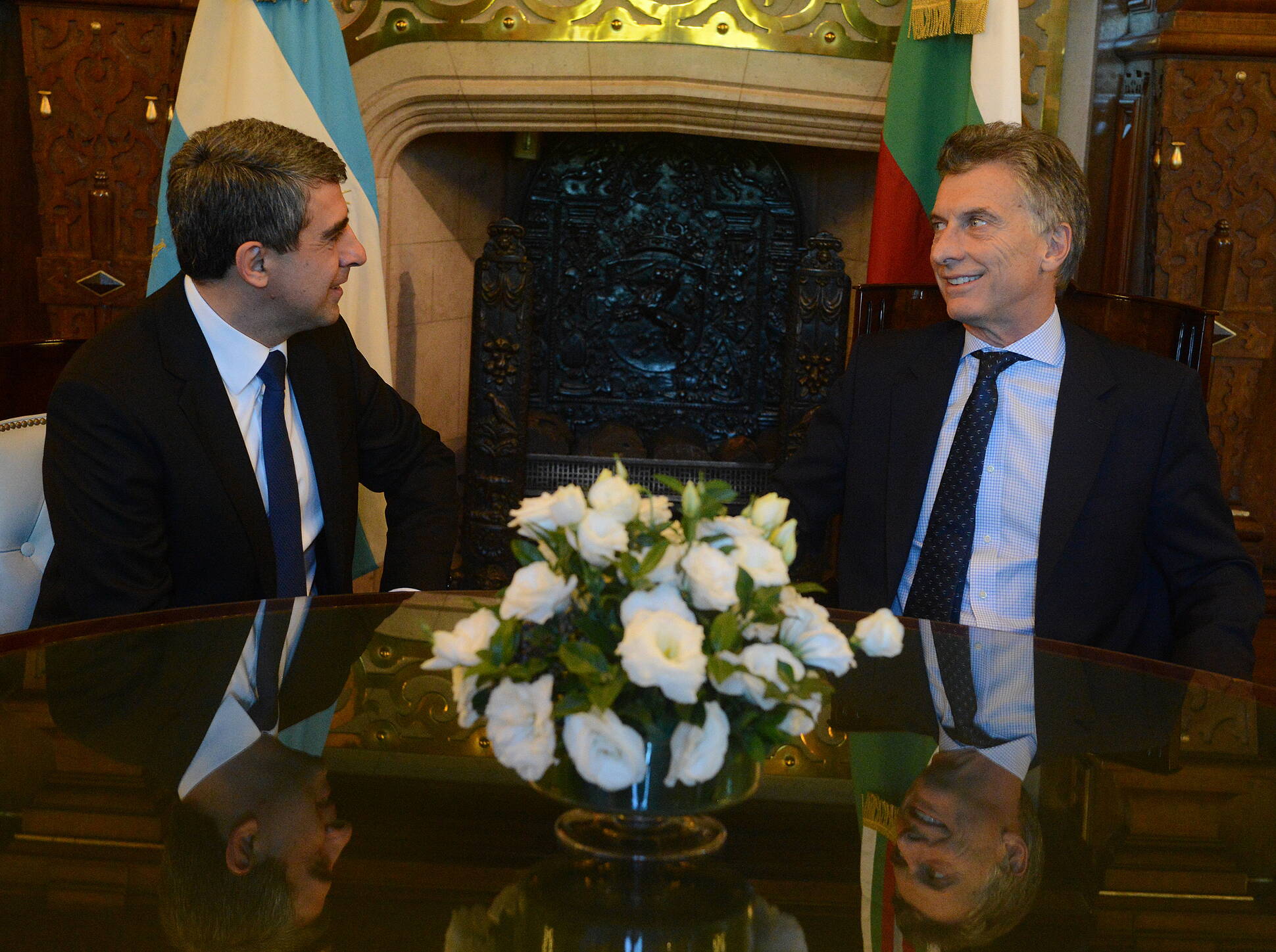 Mauricio Macri junto a su par de la República de Bulgaria, Rosen Plevneliev