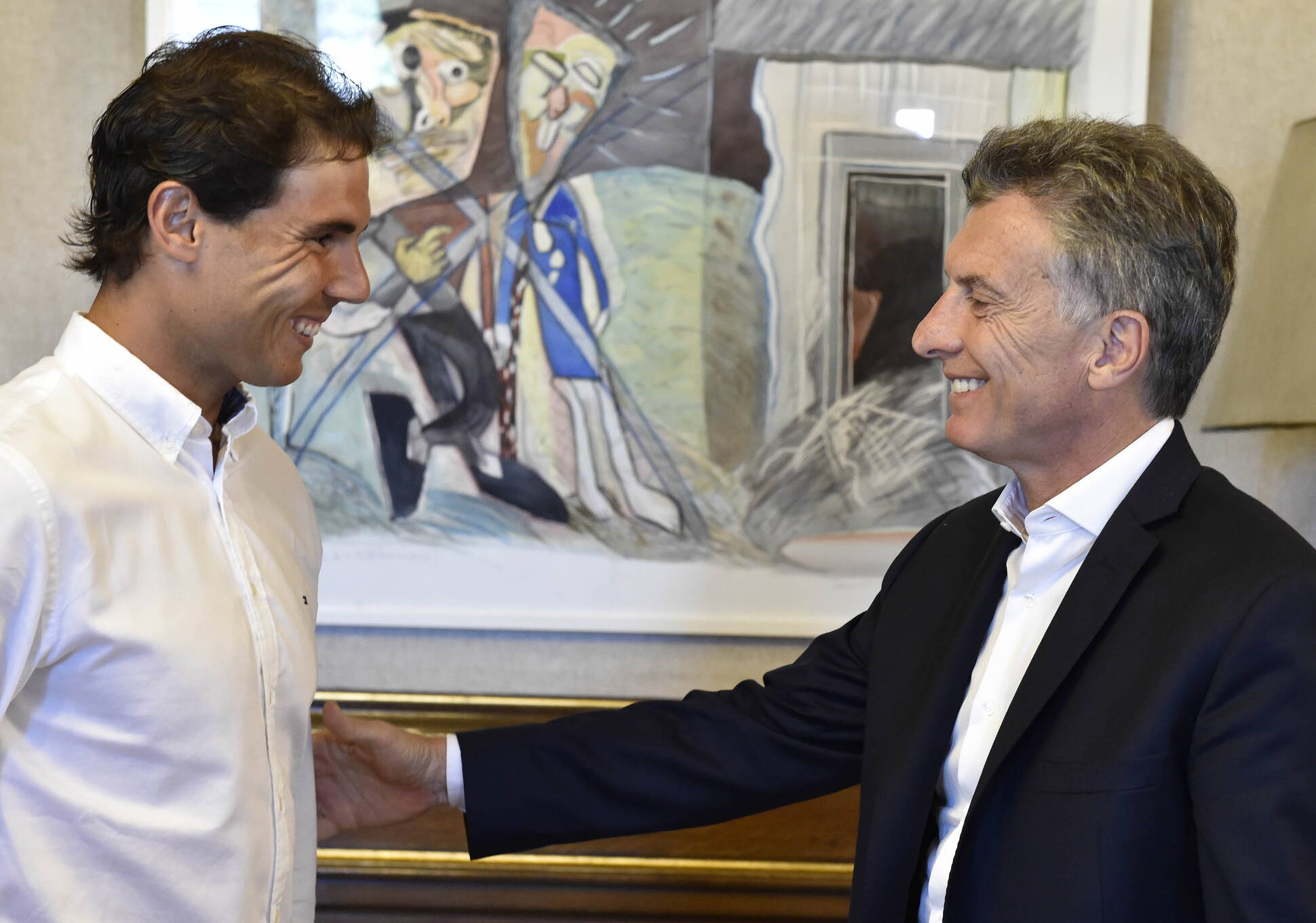 Mauricio Macri y Rafael Nadal en Casa Rosada