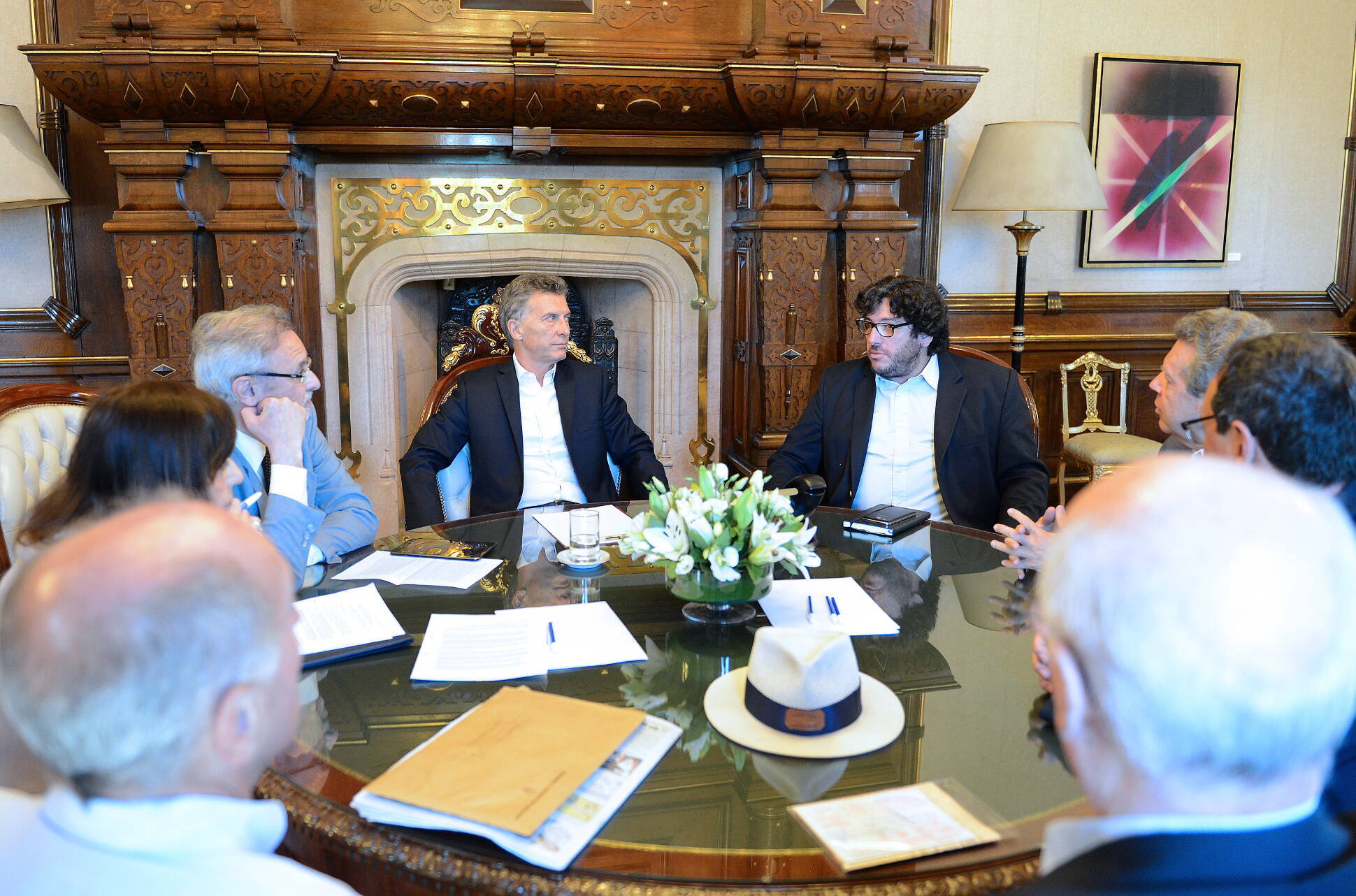 El Presidente encabezó un encuentro con el Club Político Argentino, en Casa Rosada.