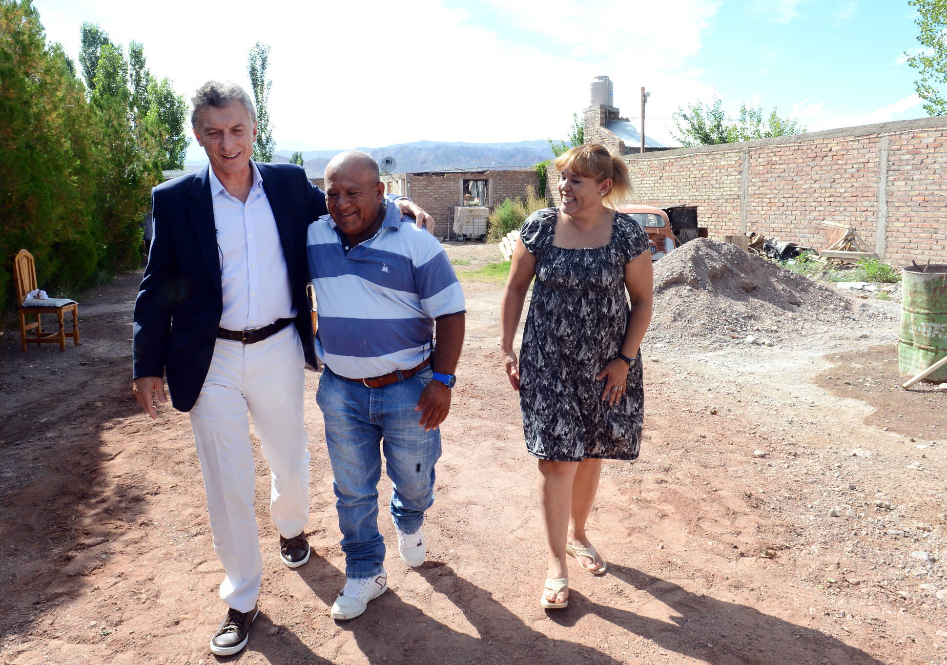 El Presidente Mauricio Macri visitó a Oscar Pinto, dueño de una empresa familiar que se dedica a la producción minera.