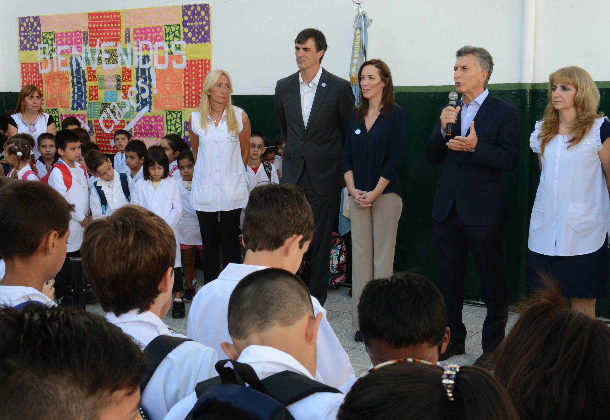  El presidente inauguró el ciclo lectivo 2016, en una escuela del partido de Lanús