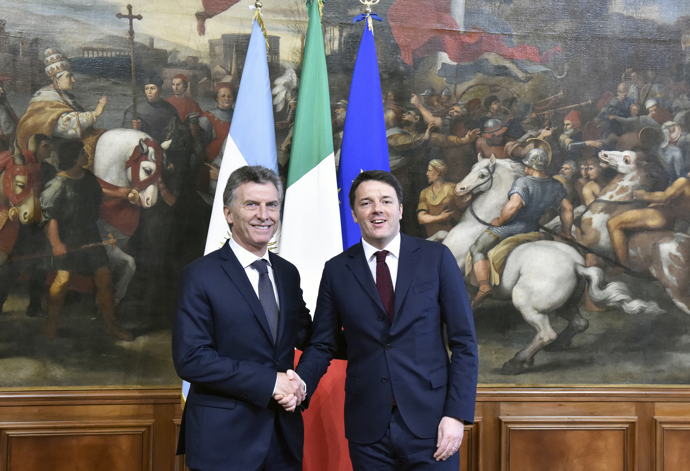 El Presidente se reunió con el Primer Ministro de Italia.