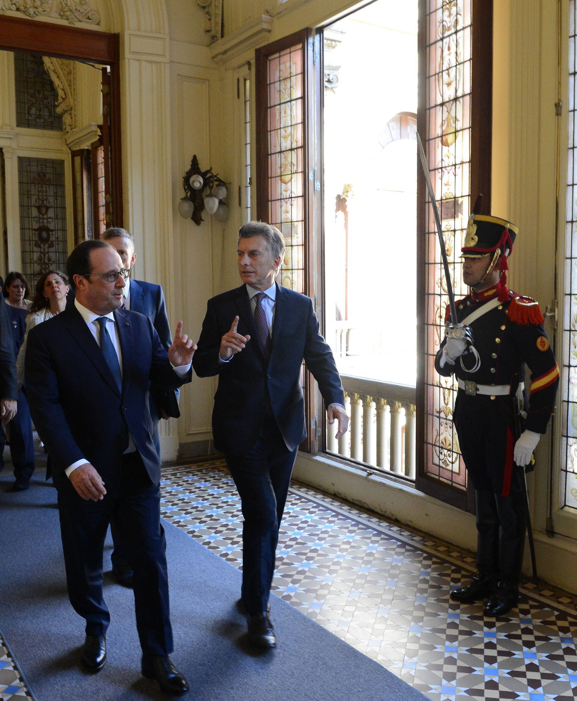 Mauricio Macri recibe al presidente francés