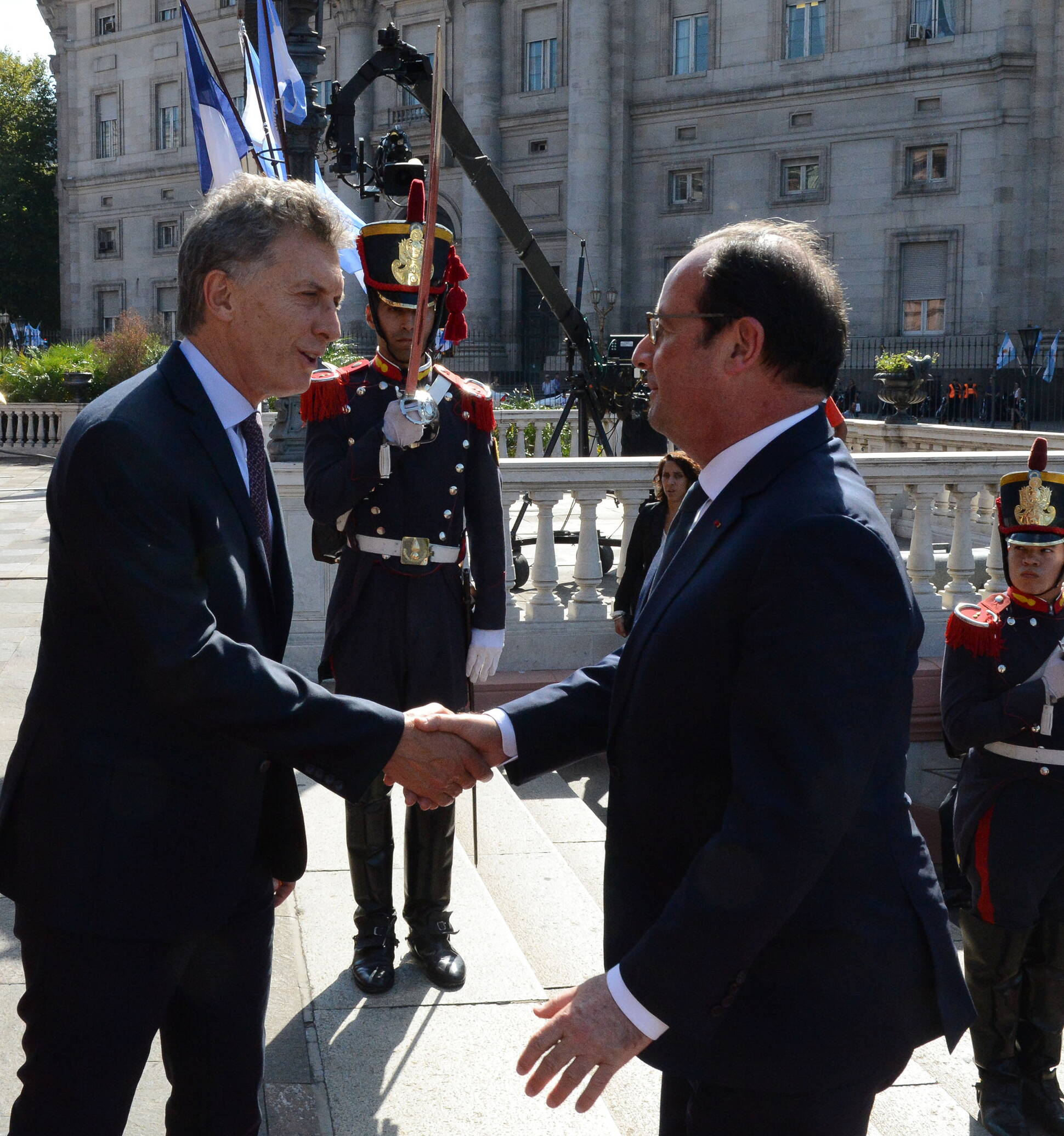 Mauricio Macri recibe al presidente francés