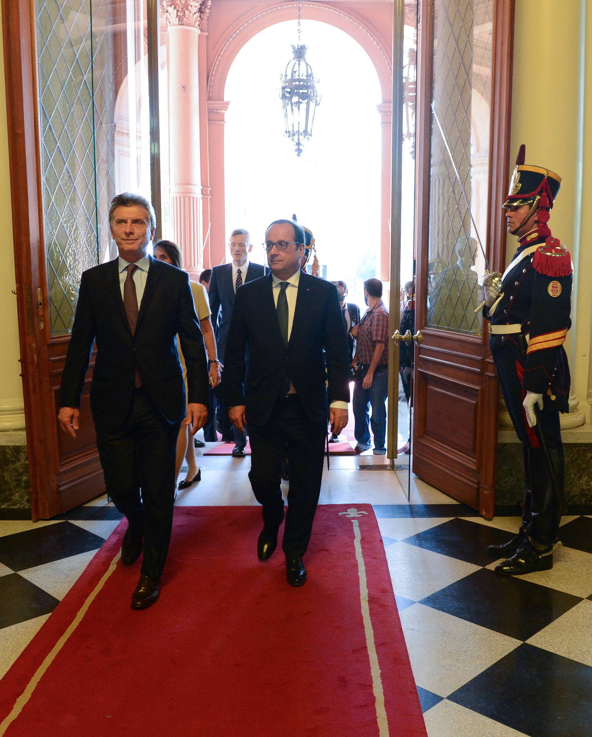 Mauricio Macri recibe al presidente francés