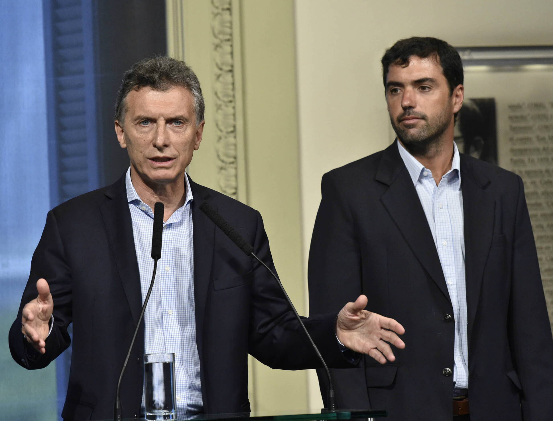 Mauricio Macri junto a Emilio Basavilbaso