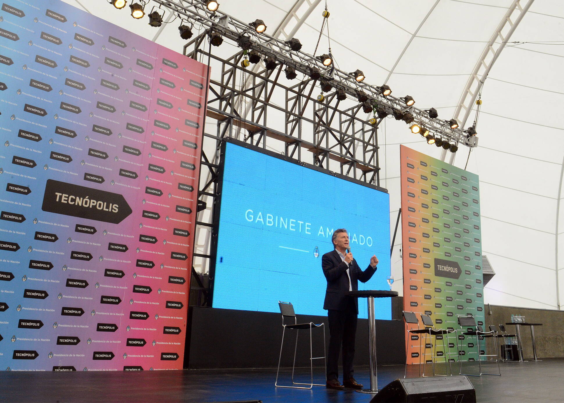 El Presidente encabezó la reunión de gabinete ampliada en Tecnópolis