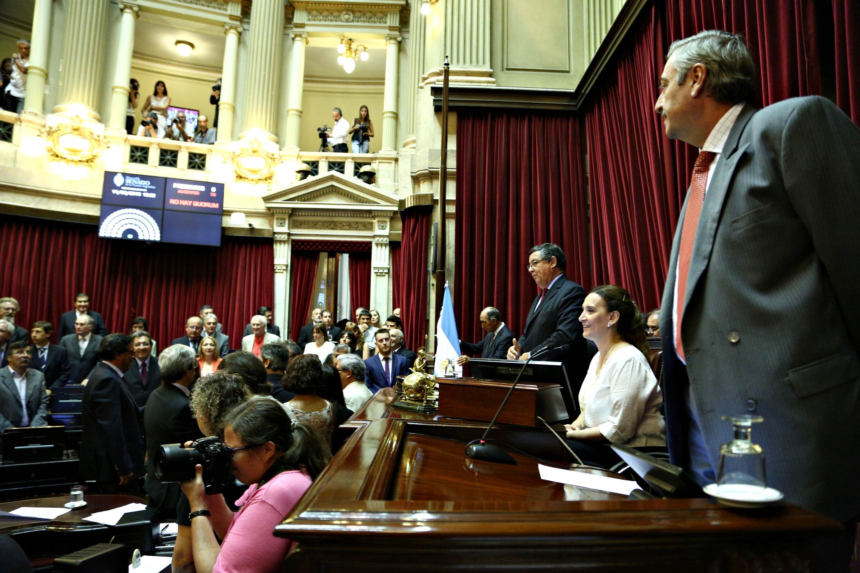 Michetti presidió por primera vez el Senado