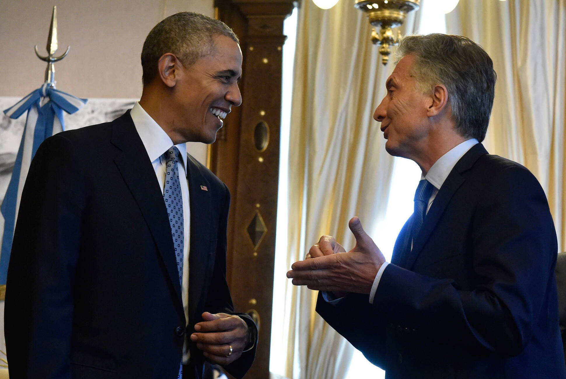 President Mauricio Macri meets with President Barack Obama