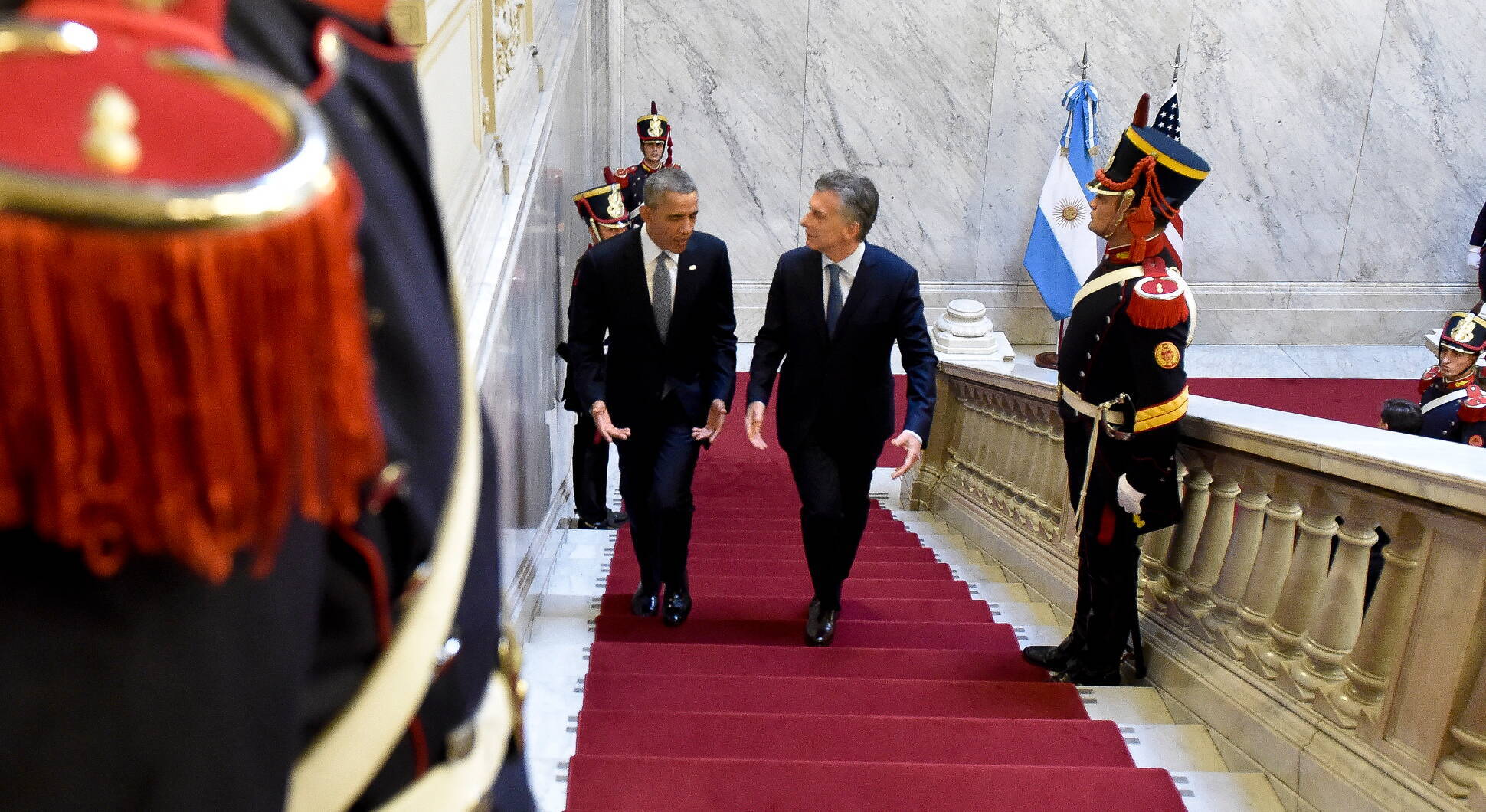 El presidente Mauricio Macri recibió a Barack Obama