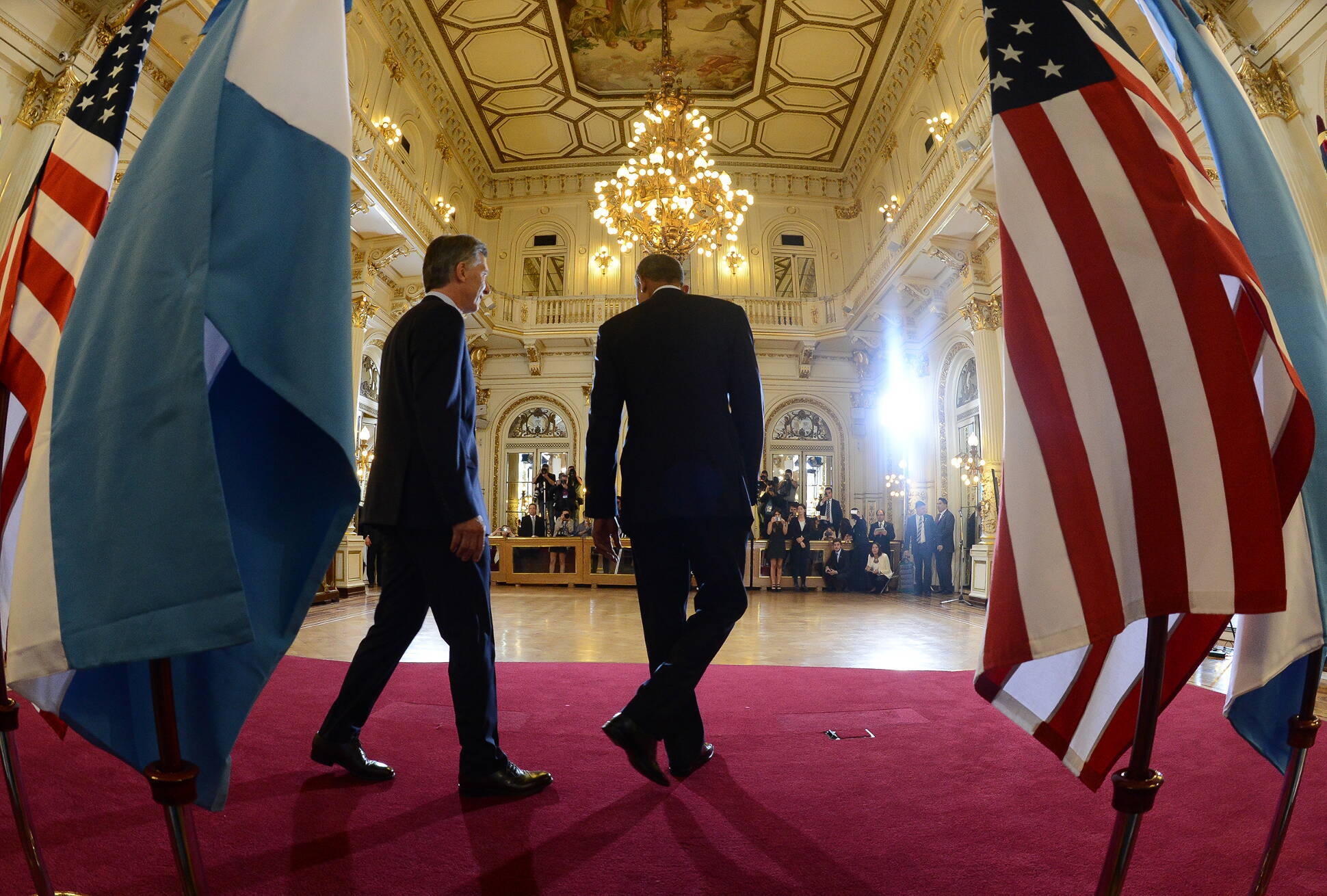 El presidente Mauricio Macri recibió a Barack Obama