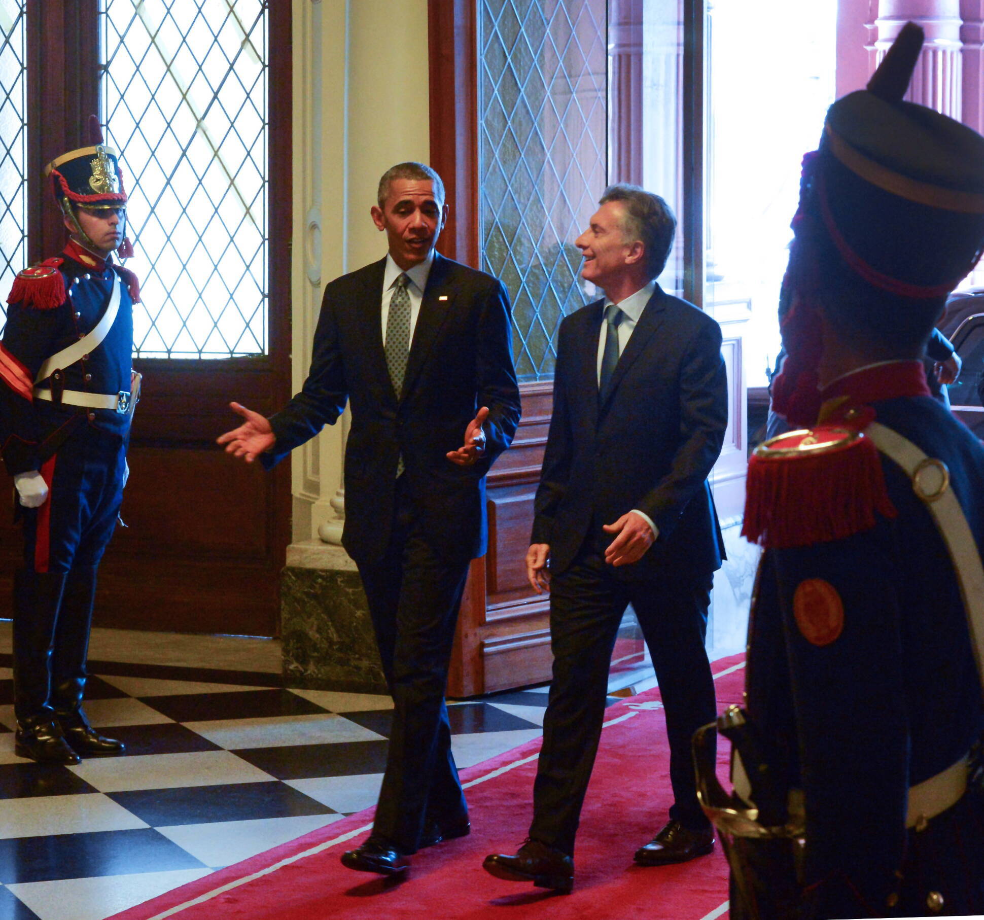 El presidente Mauricio Macri recibió a Barack Obama