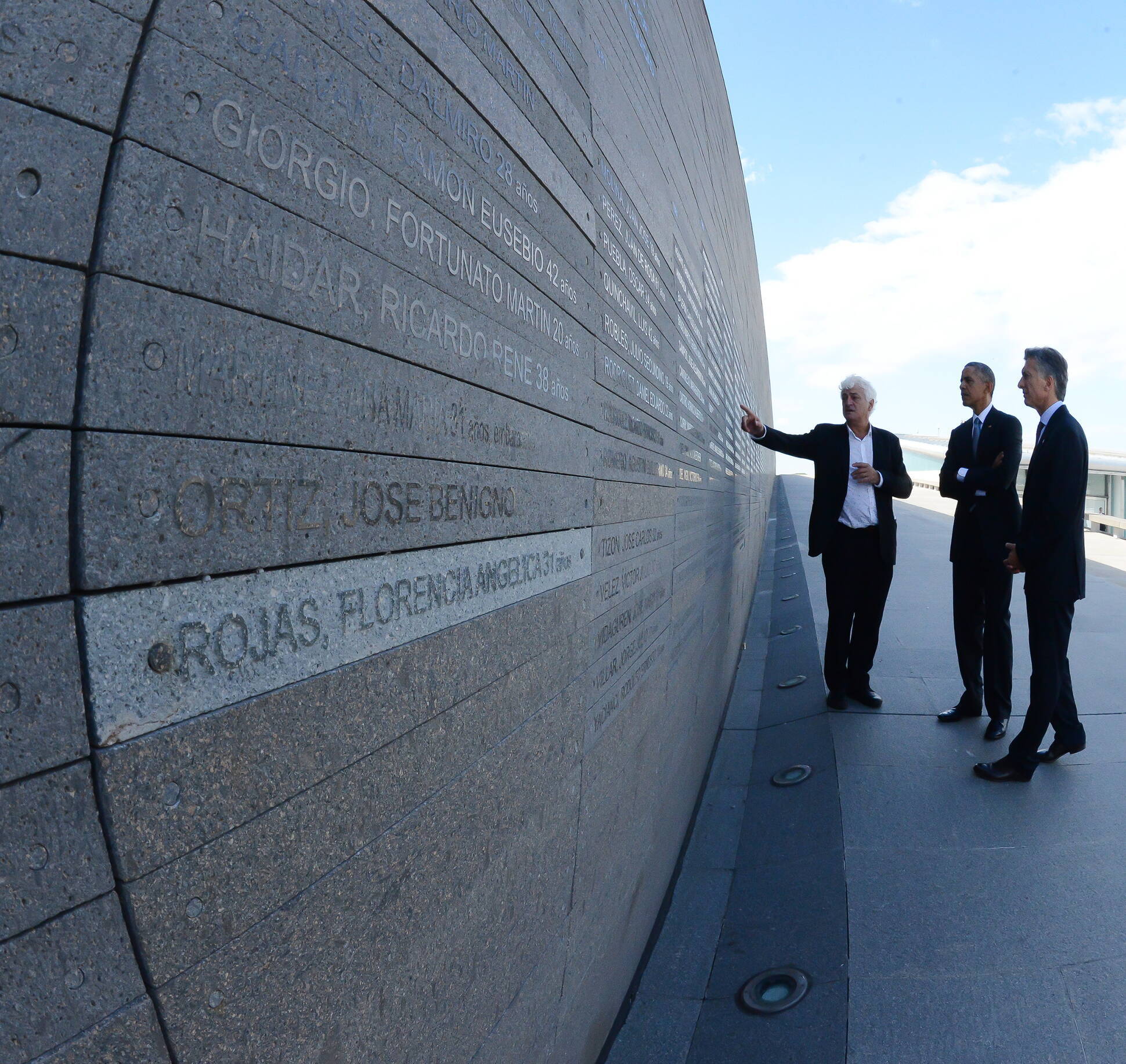 Macri y Obama en el Parque de la Memoria