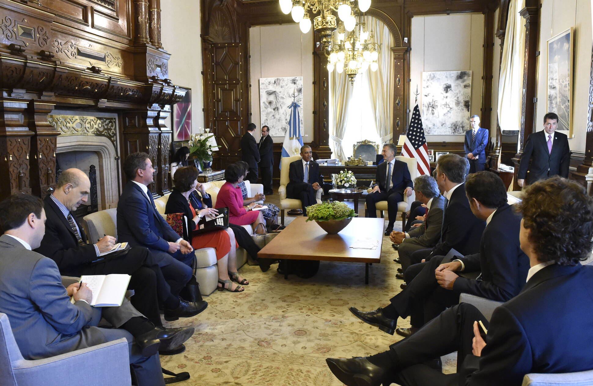 El presidente Mauricio Macri recibió a Barack Obama