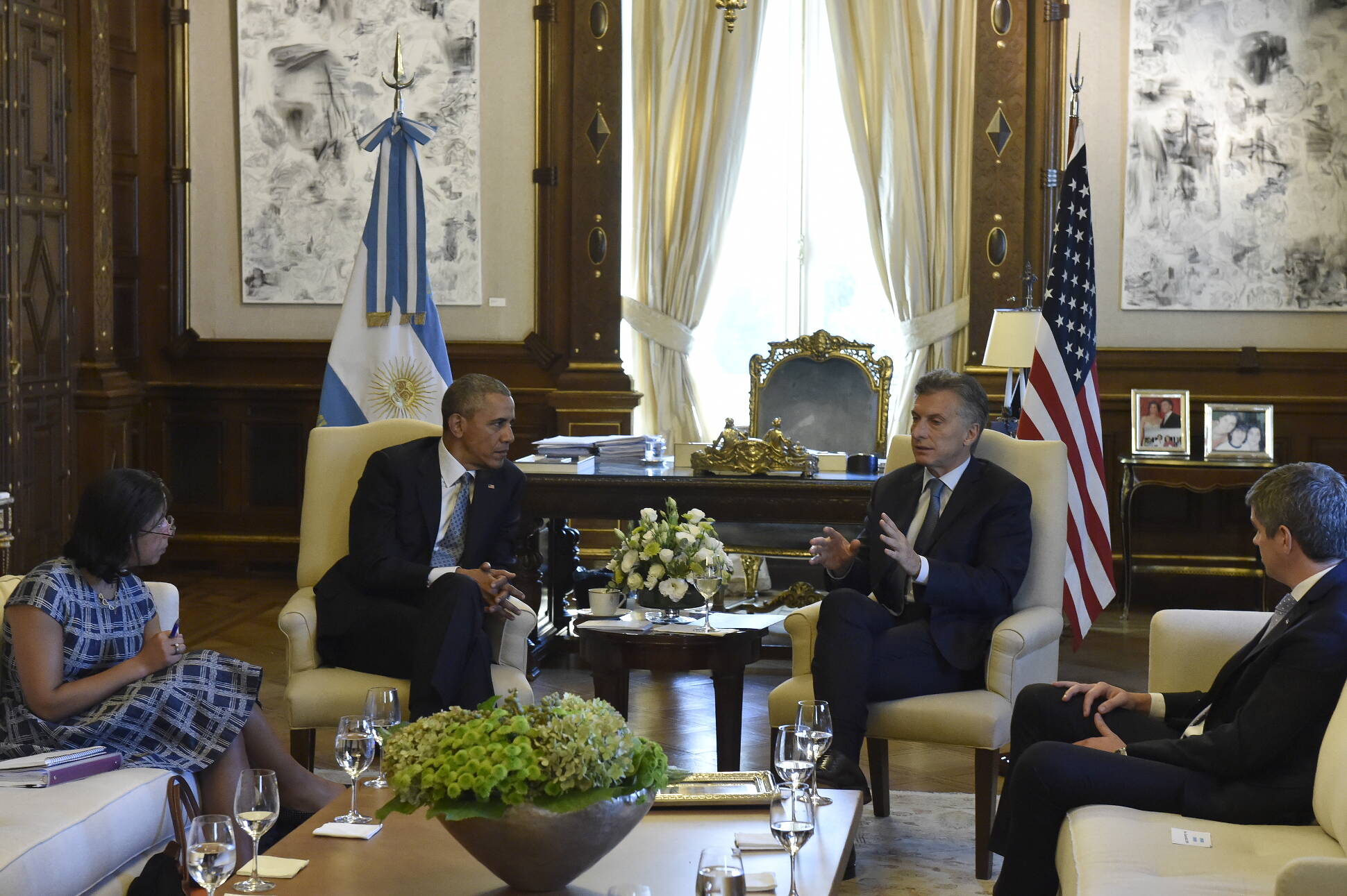 El presidente Mauricio Macri recibió a Barack Obama