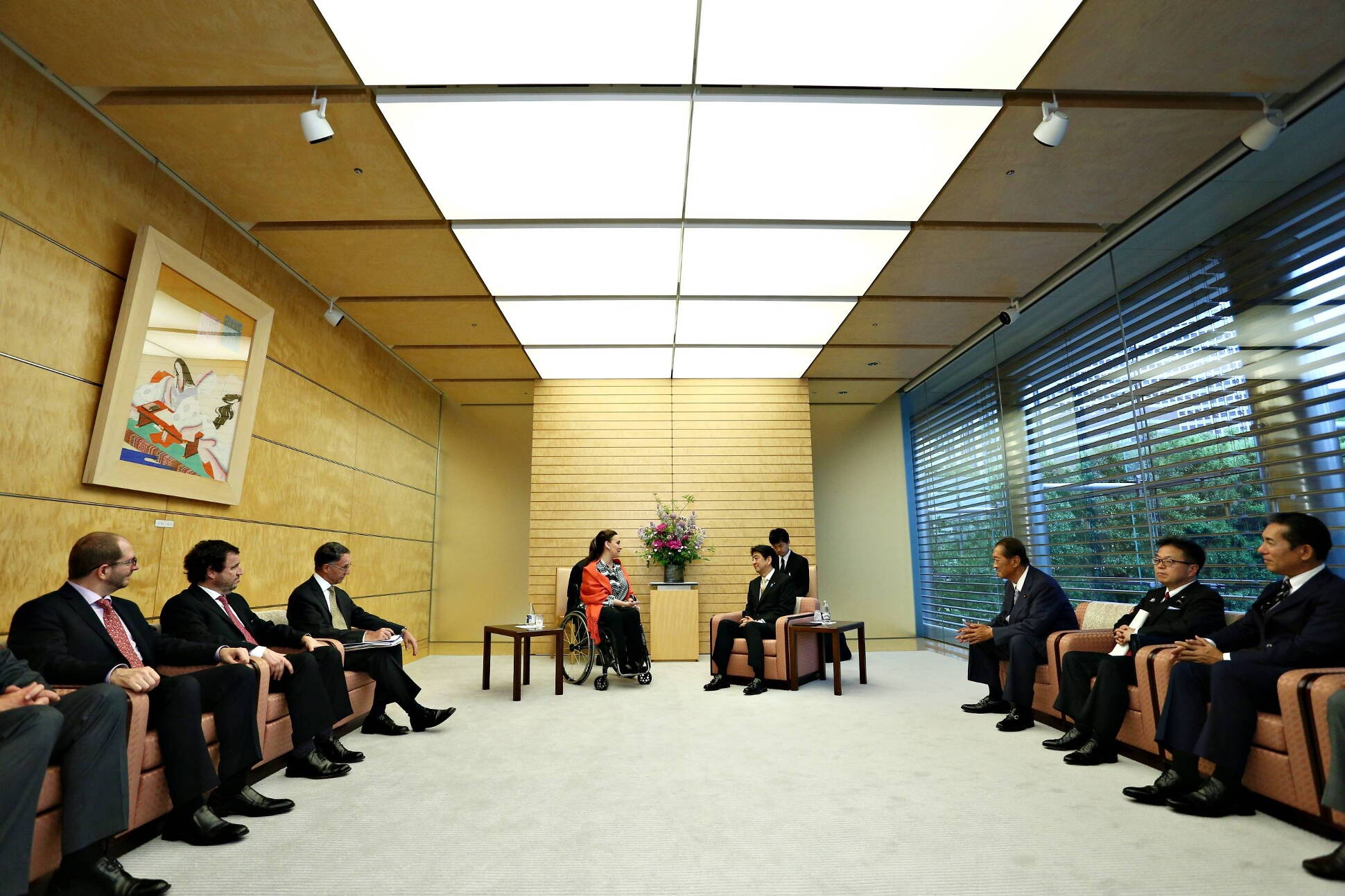 Michetti con el Primer Ministro japonés Shinzo Abe