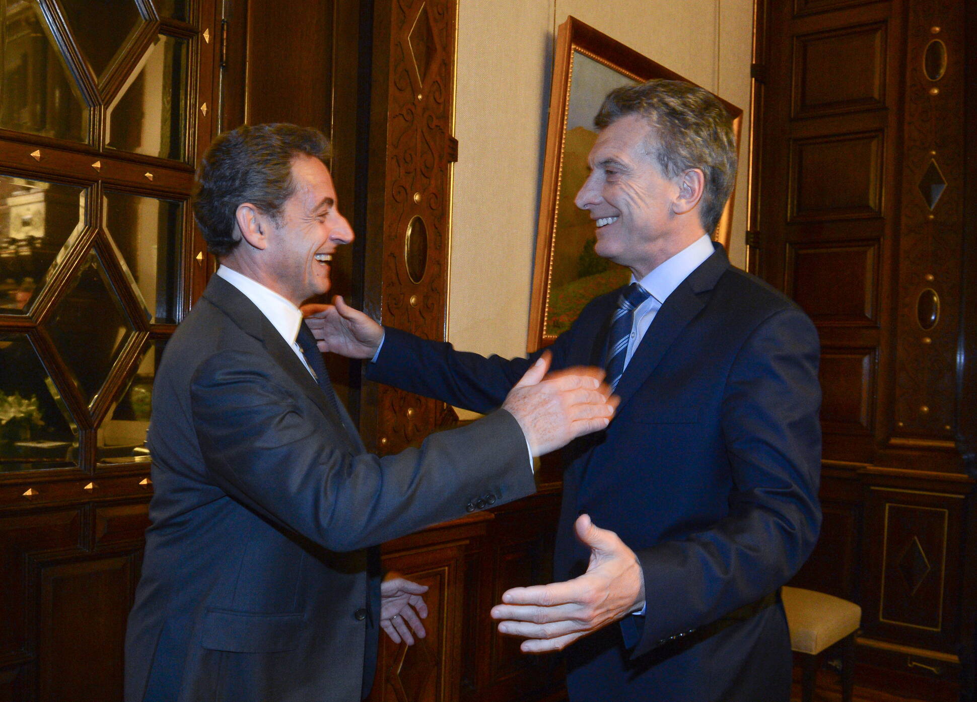 El presidente Macri recibió al exmandatario francés Nicolás Sarkozy