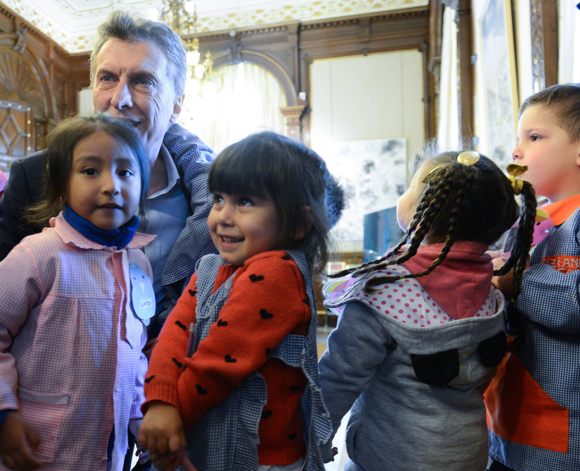 Más de 50 chicos de Centros de Primera Infancia visitaron al Presidente en Casa Rosada