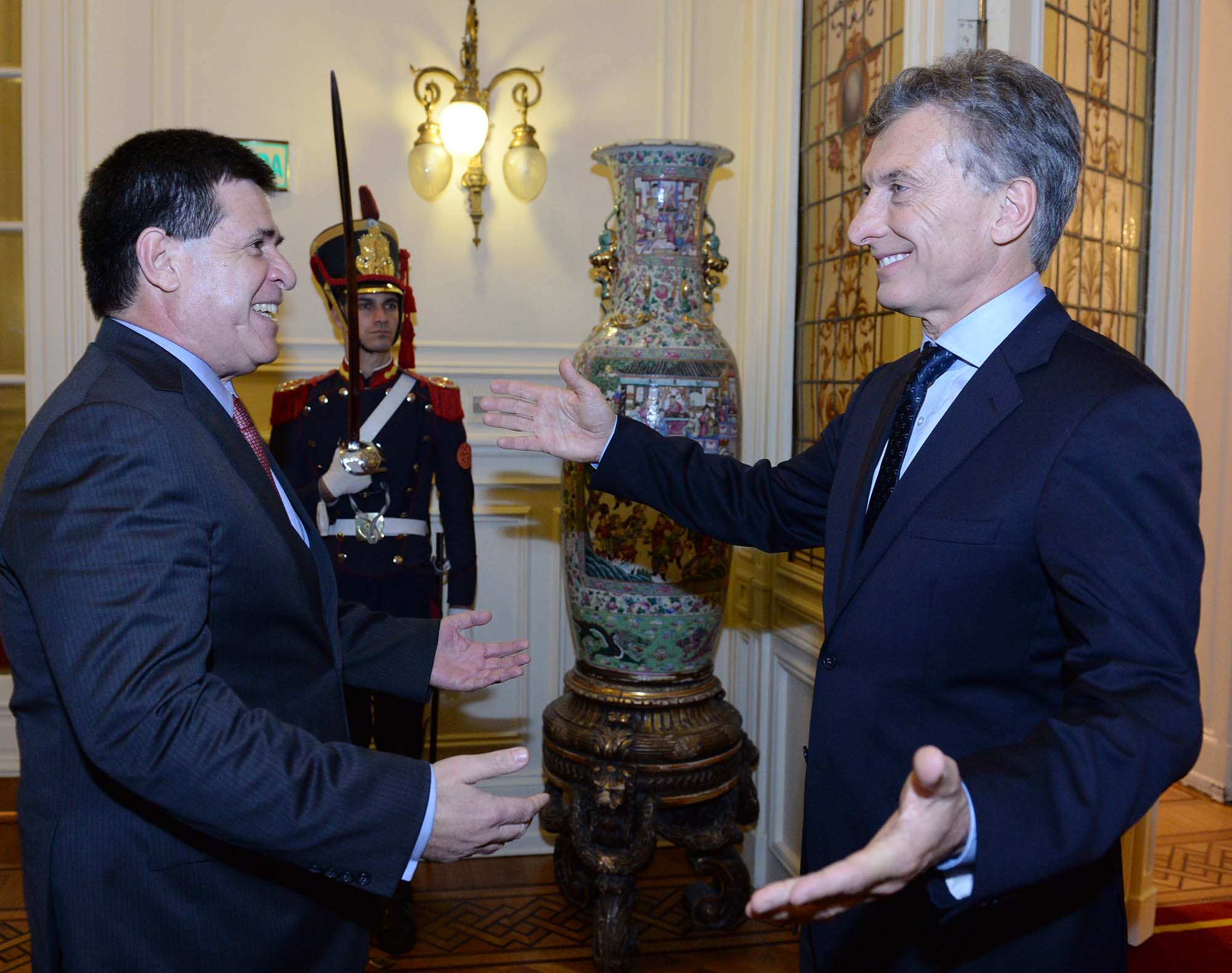 El presidente Macri recibió a su par de Paraguay, Horacio Cartes