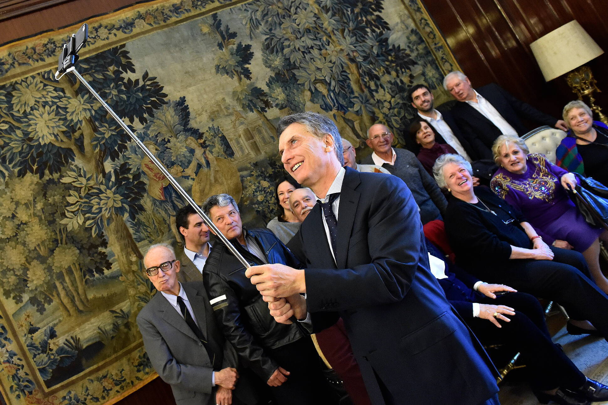 Macri almorzó con un grupo de jubilados en Casa Rosada