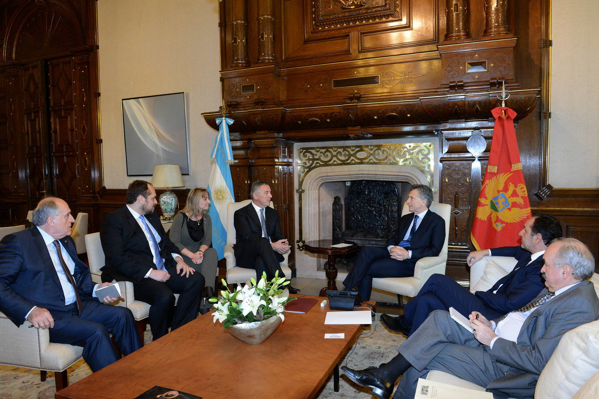 El presidente Mauricio Macri recibió al primer ministro de Montenegro