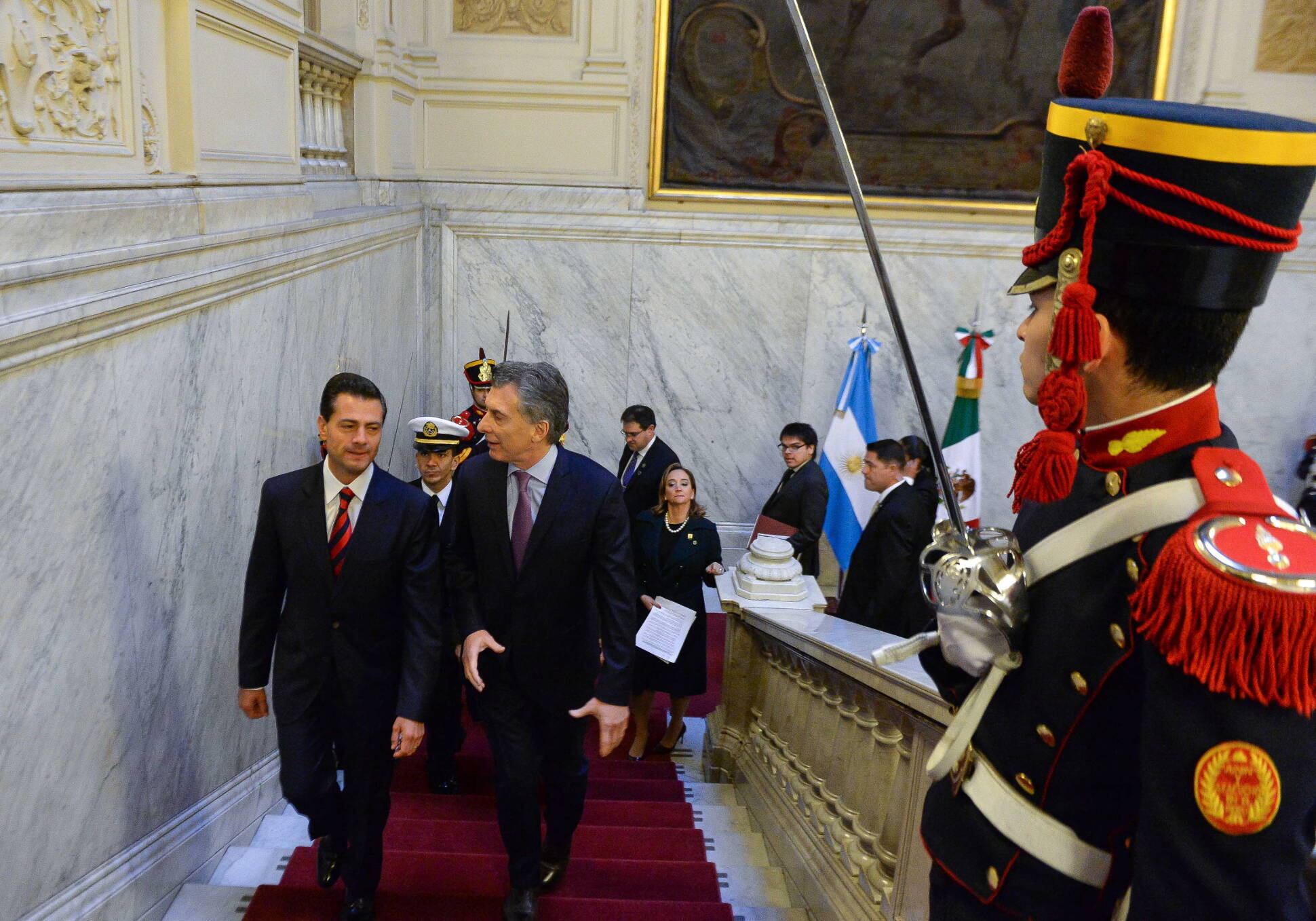 El presidente Mauricio Macri recibió a su par de México