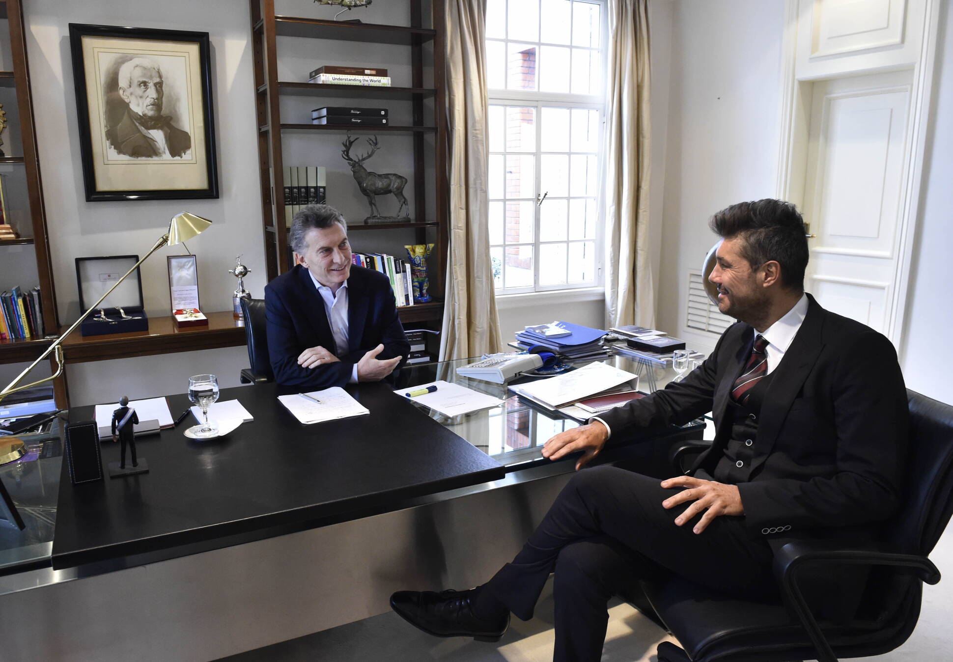 El presidente Mauricio Macri recibió en Olivos a Marcelo Tinelli