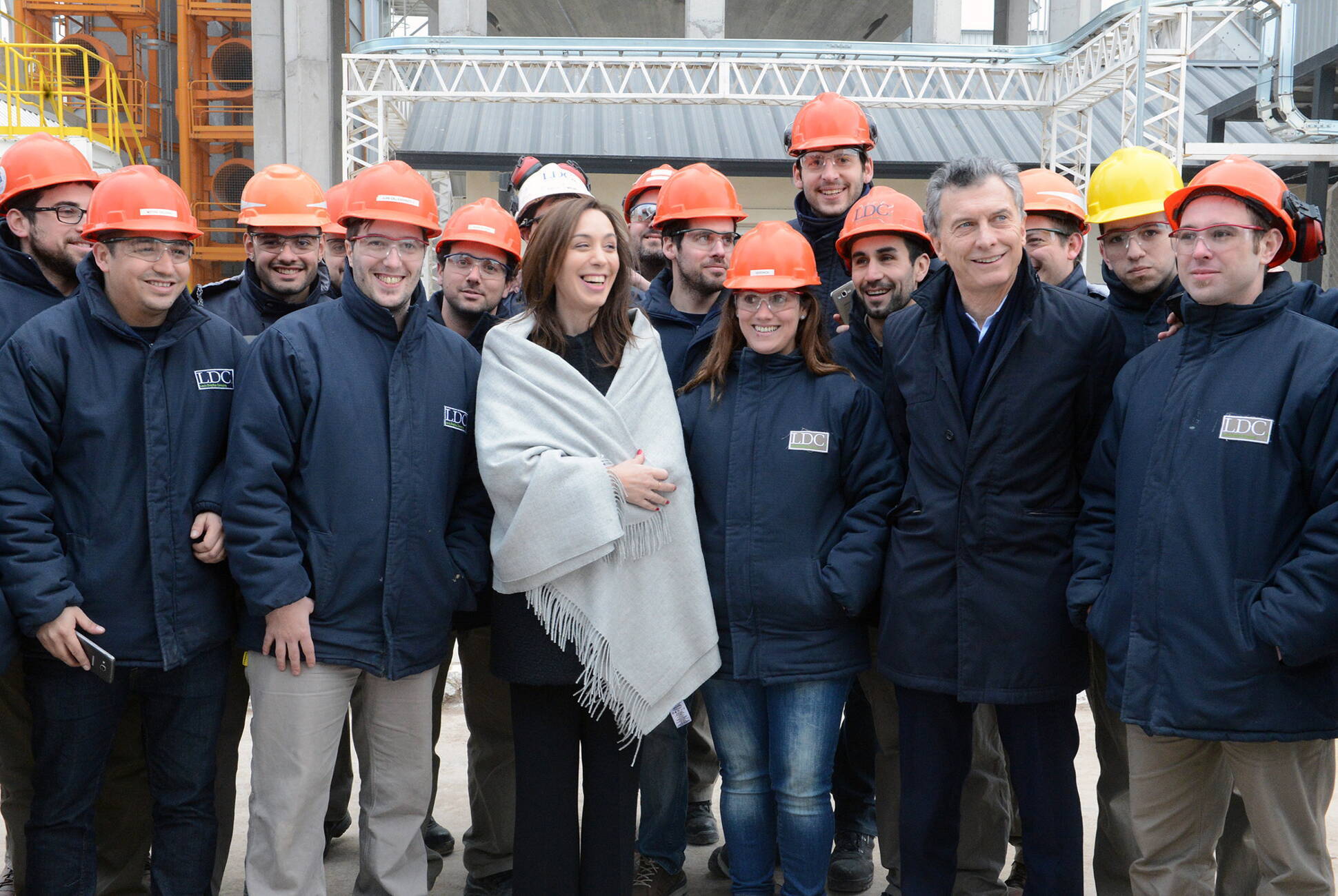 El Presidente inauguró una terminal portuaria de la empresa Dreyfus en Bahía Blanca