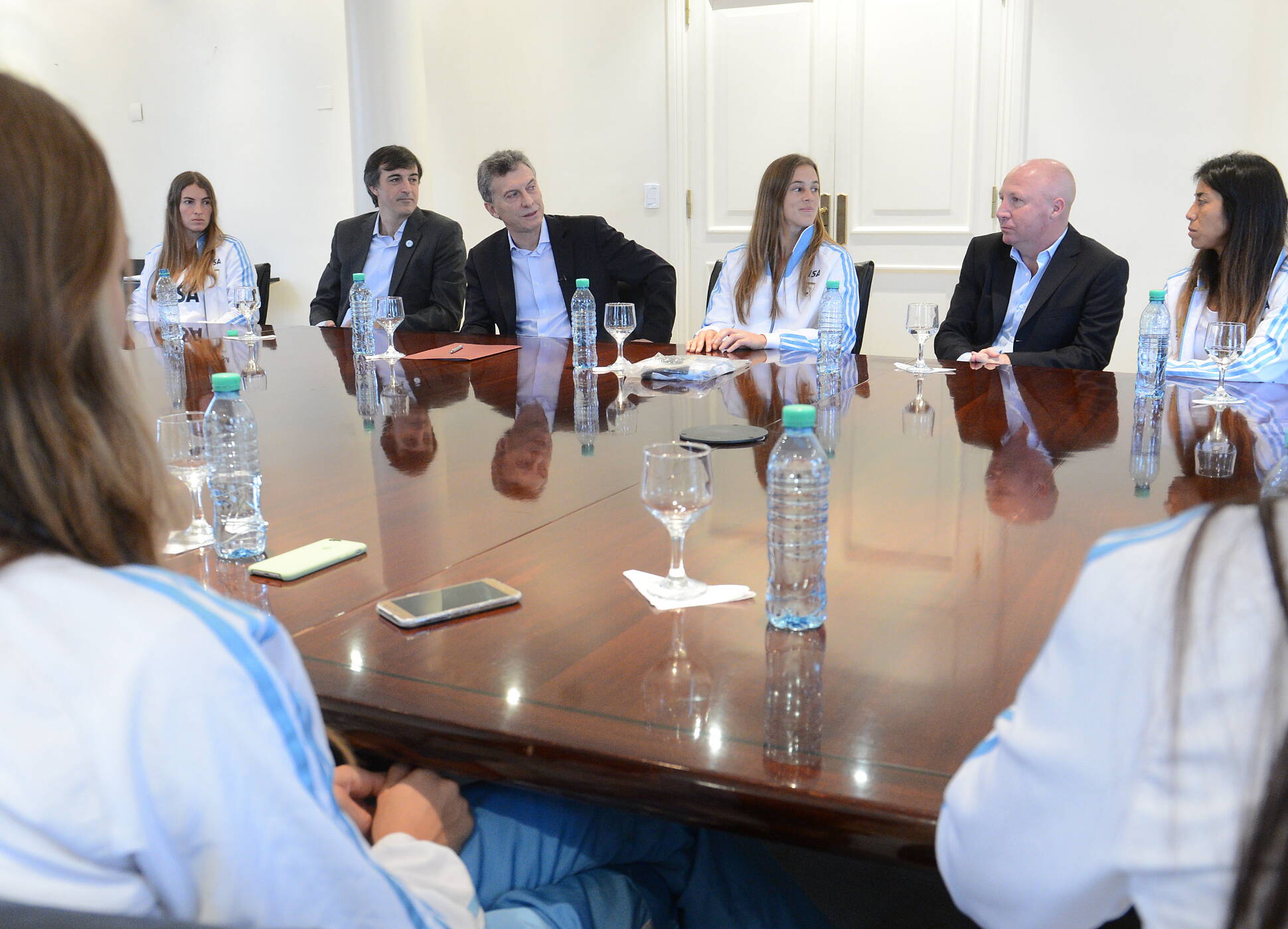 El presidente Macri recibió a Las Leonas tras haber ganado el Champions Trophy