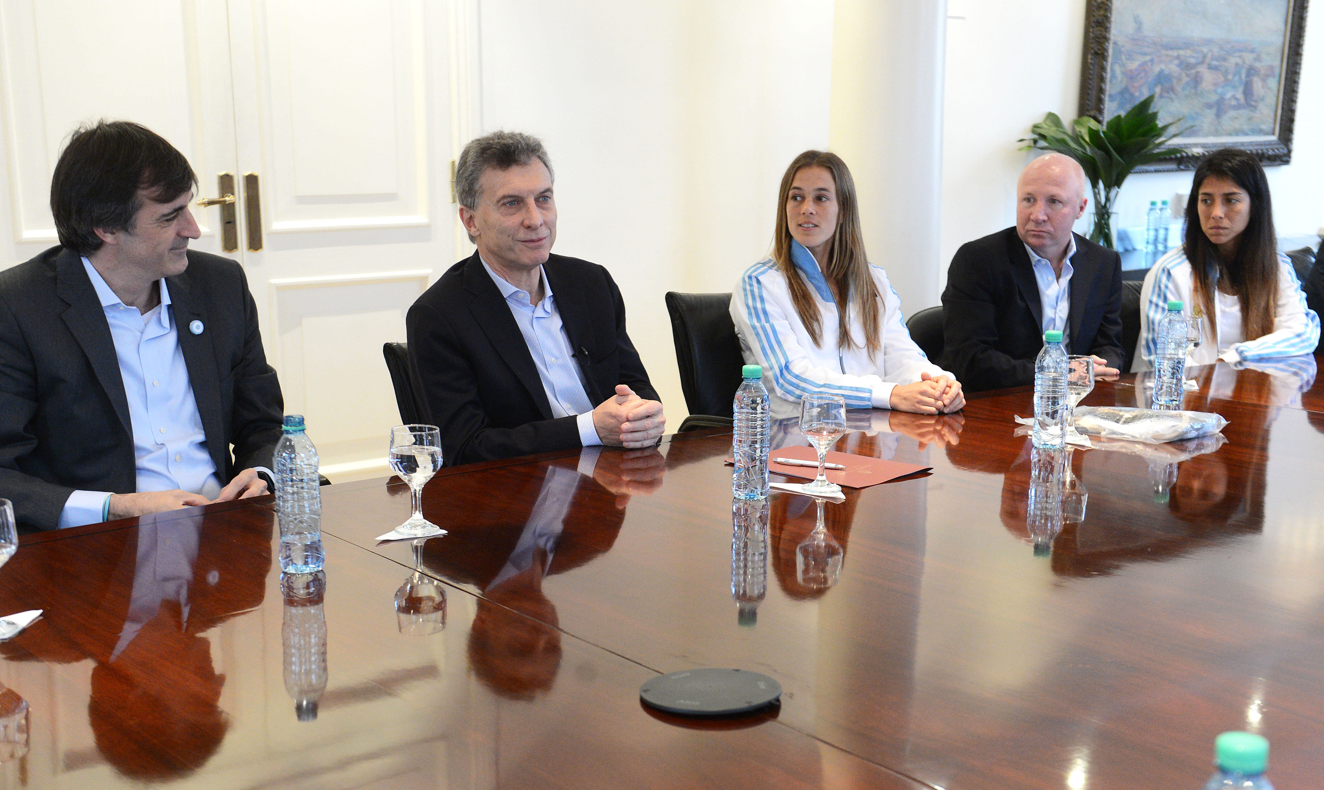 El presidente Macri recibió a Las Leonas tras haber ganado el Champions Trophy
