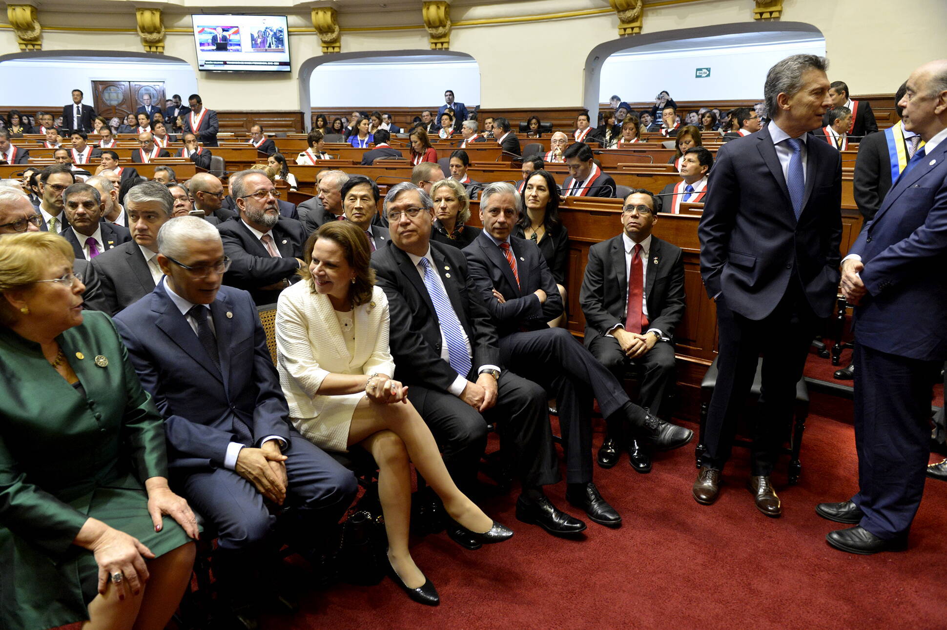 Mauricio Macri asistió a los actos de asunción del presidente de Perú