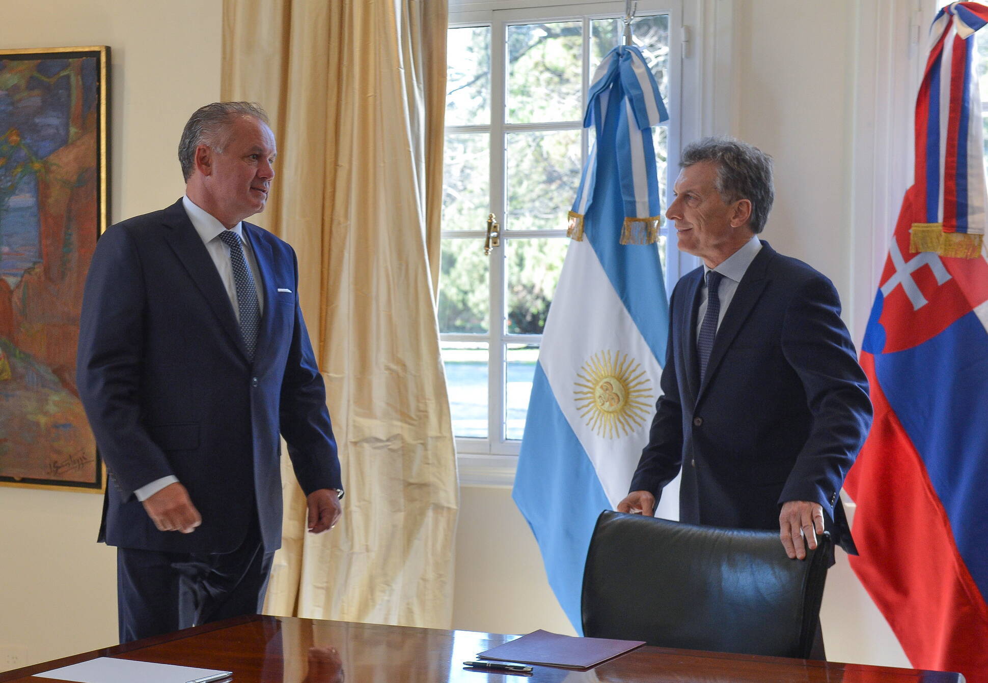 El presidente Mauricio Macri recibió a su par de la República Eslovaca, Andrej Kiska