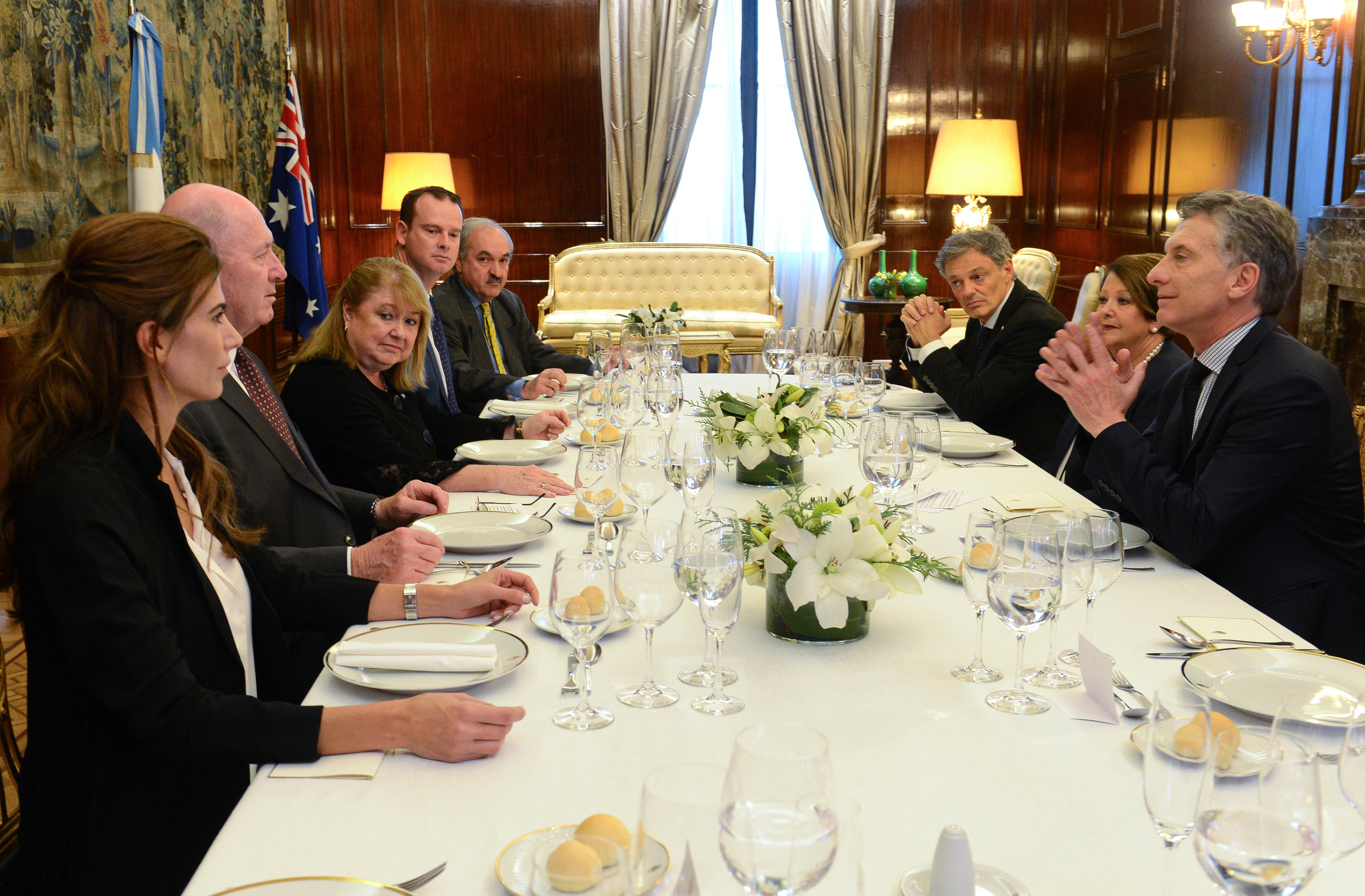 El presidente Mauricio Macri agasajó con un almuerzo al gobernador general de Australia, Peter Cosgrove