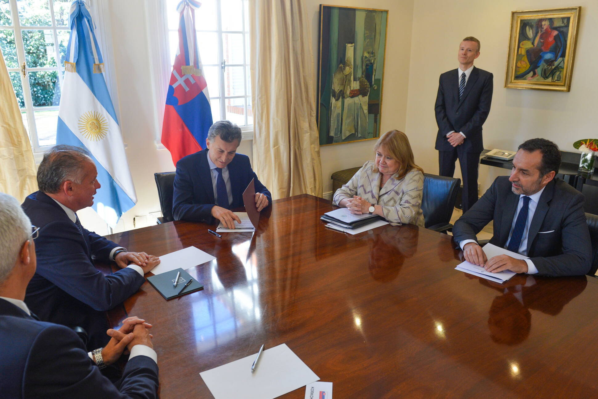 El presidente Mauricio Macri recibió a su par de la República Eslovaca, Andrej Kiska