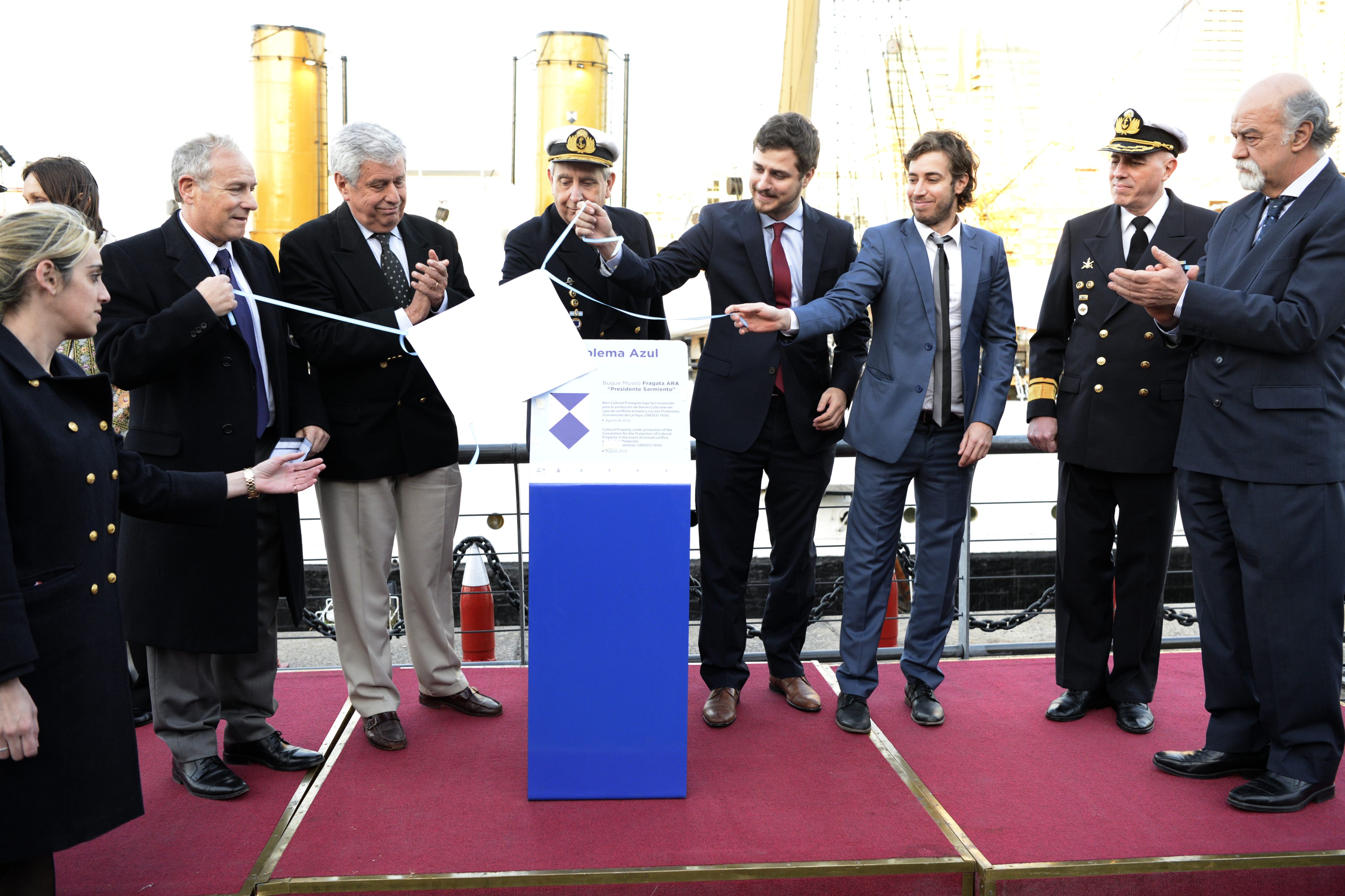 El buque museo Fragata Sarmiento fue distinguido con el Emblema Azul de la ONU