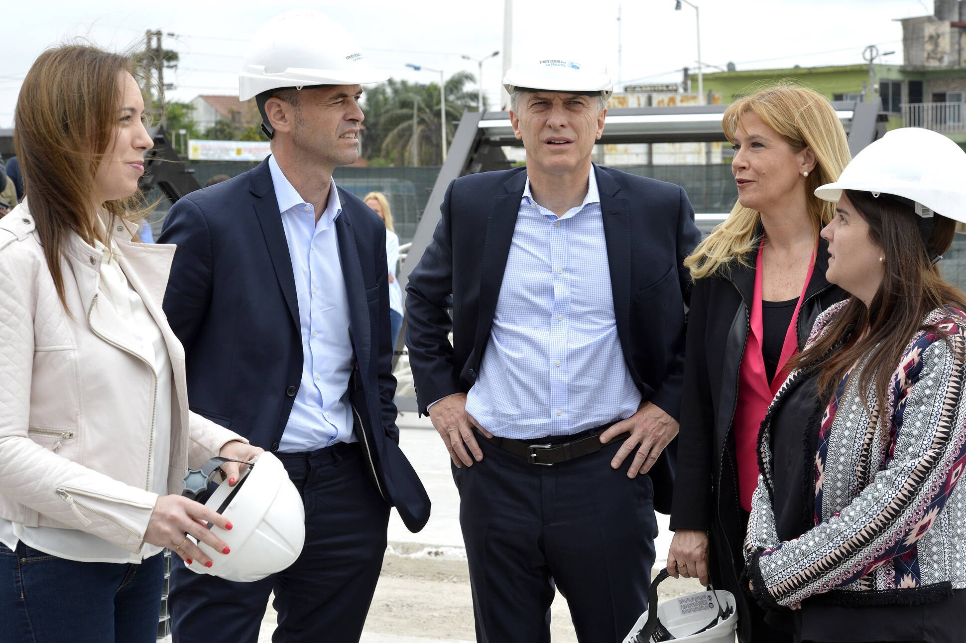 El presidente Macri recorrió las obras del Metrobus de La Matanza