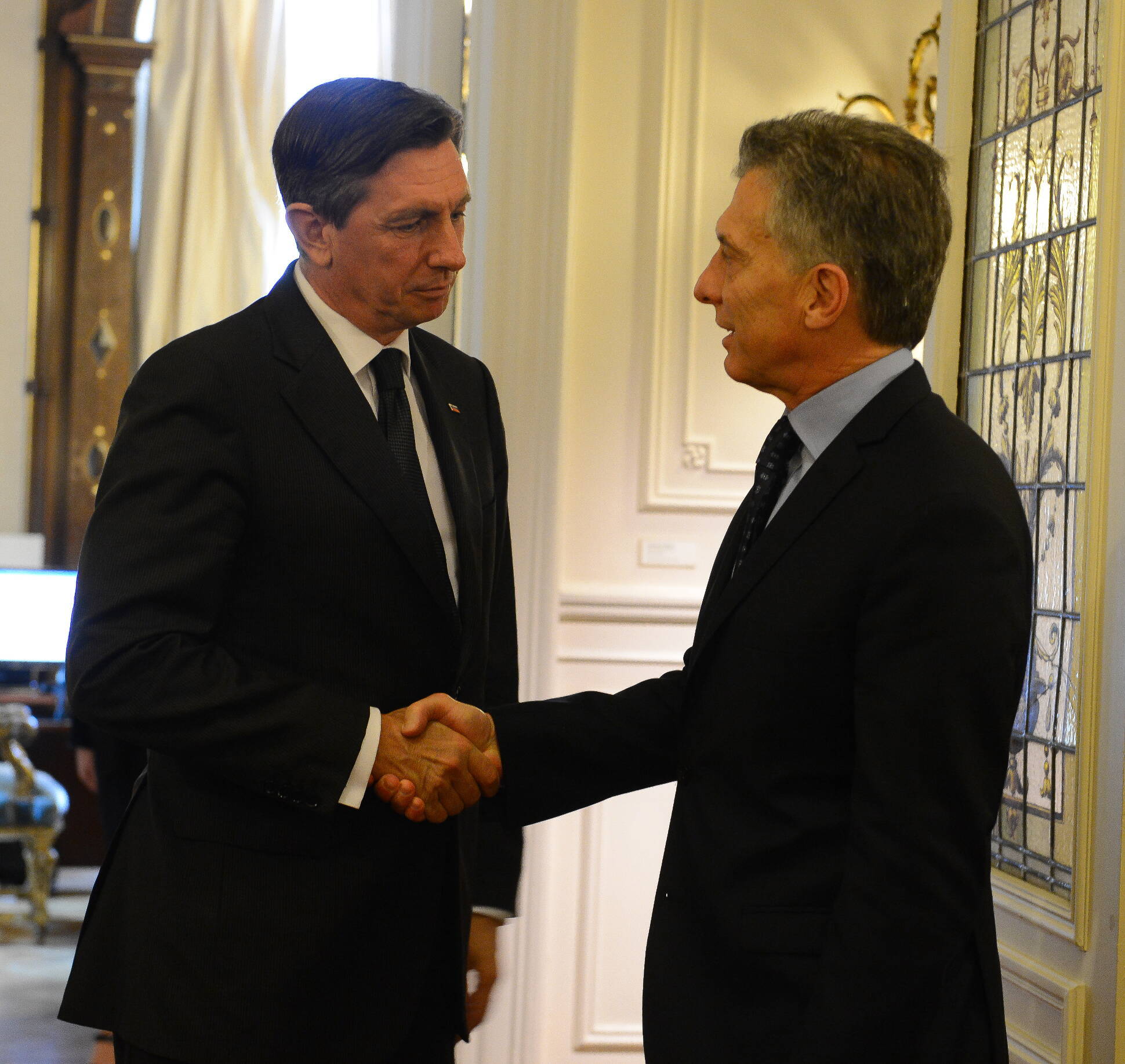 El presidente Mauricio Macri recibió a su par de Eslovenia, Borut Pahor
