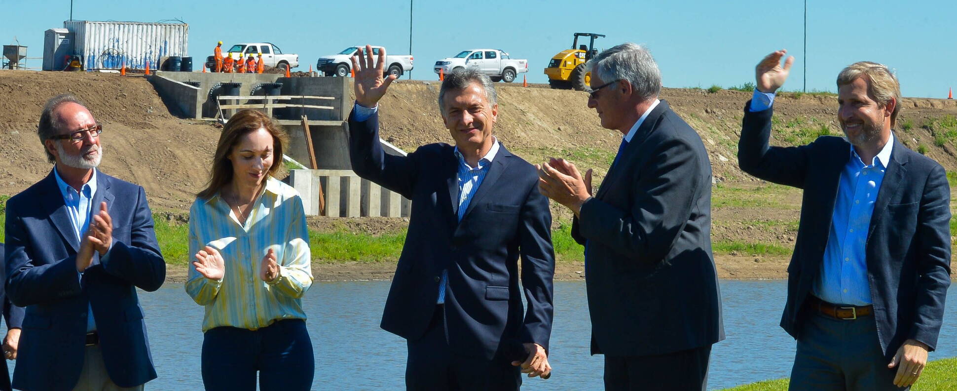 El presidente Macri anunció una nueva etapa del plan de obras hídricas en la cuenca del río Salado