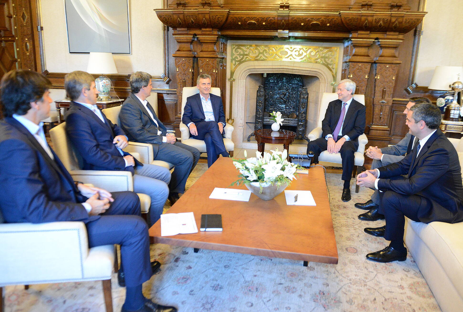 El presidente Mauricio Macri recibió al CEO de JP Morgan Chase, Jaime Dimon