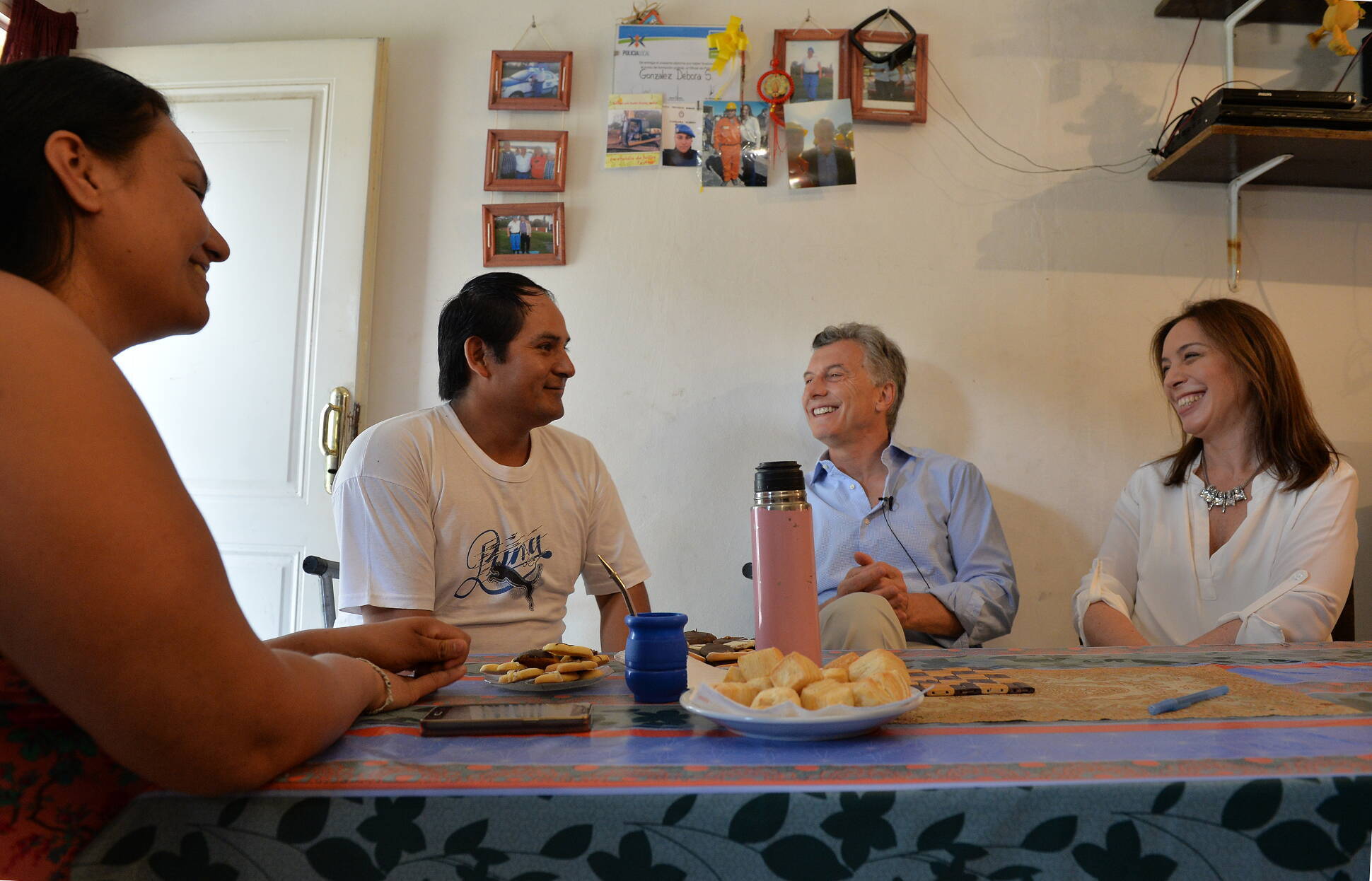 El presidente Macri visitó a un obrero de la construcción en su casa de Moreno