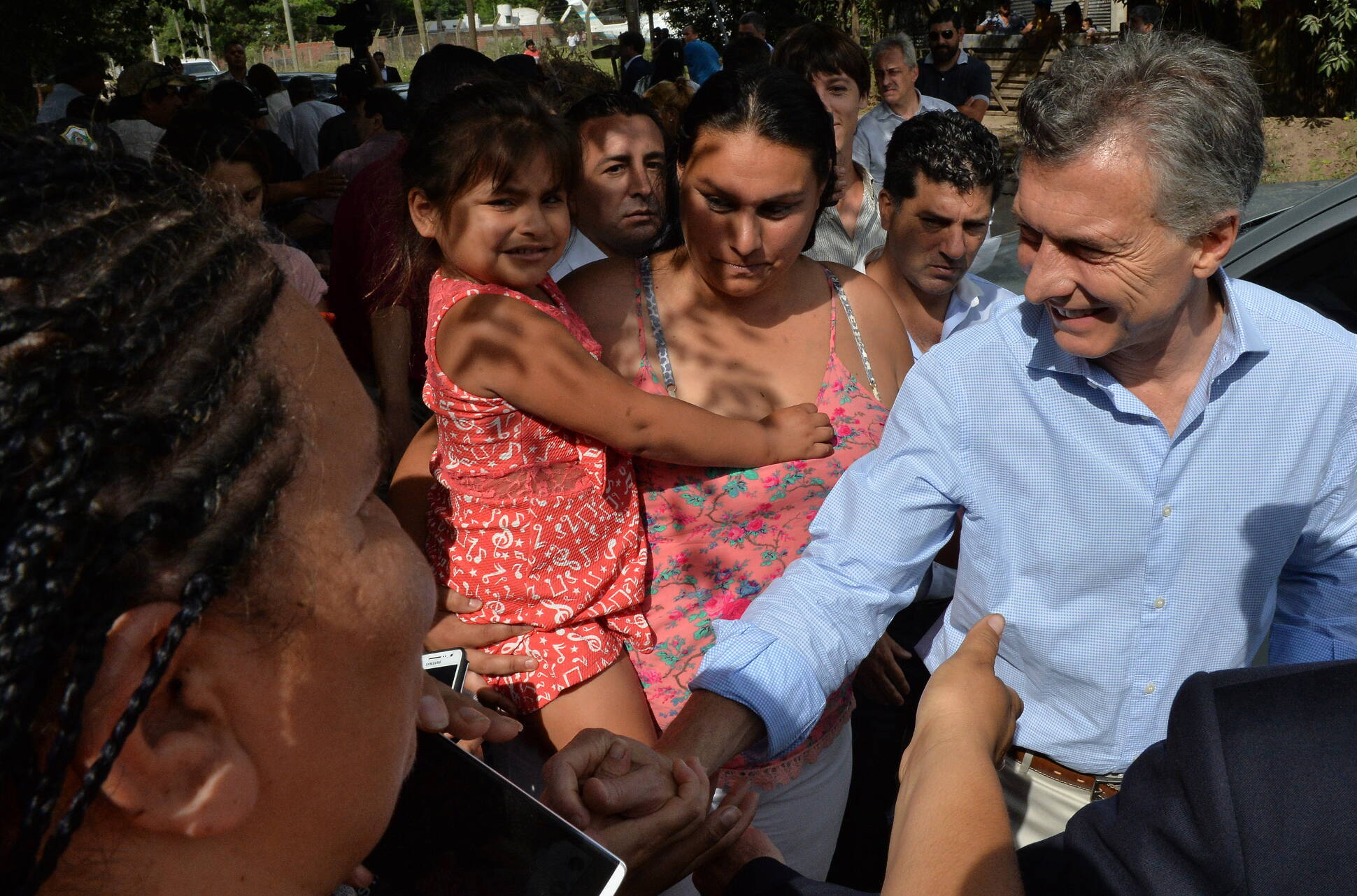 El presidente Macri visitó a un obrero de la construcción en su casa de Moreno