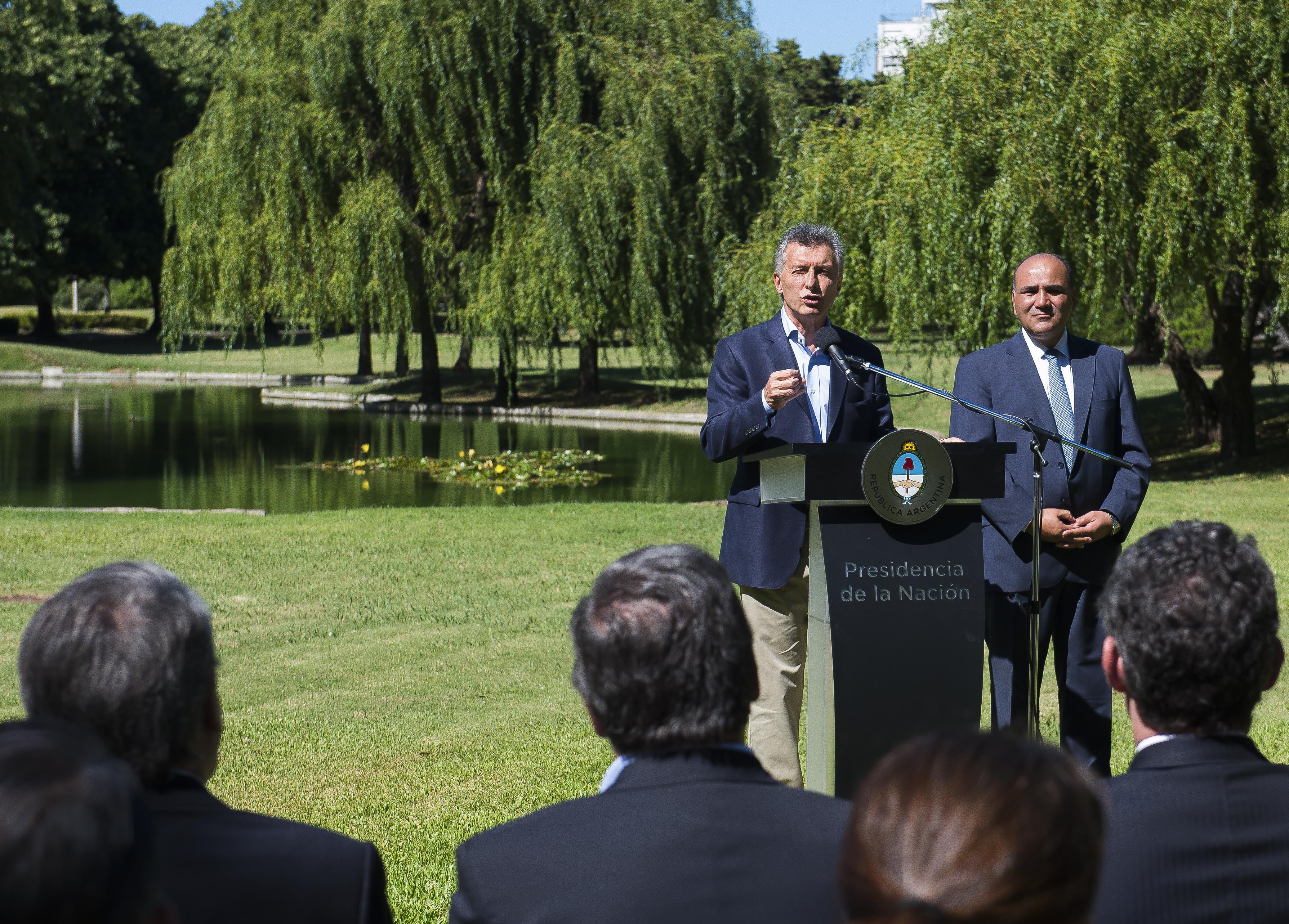 El presidente Macri anunció la creación del Parque Nacional del Bicentenario en Tucumán