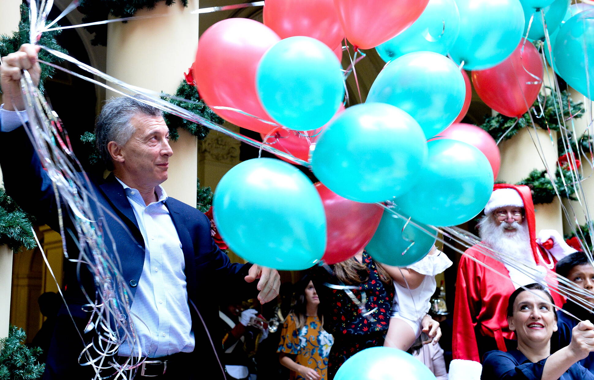 El Presidente participó de un brindis por las Fiestas junto a trabajadores de Casa Rosada