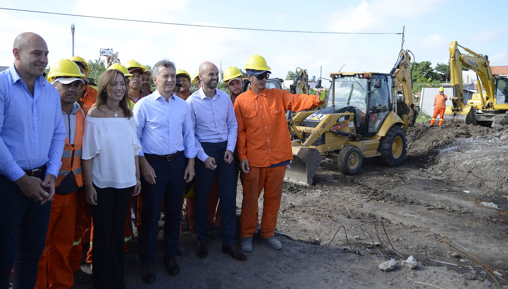 El presidente Macri recorrió obras viales en el municipio de Quilmes