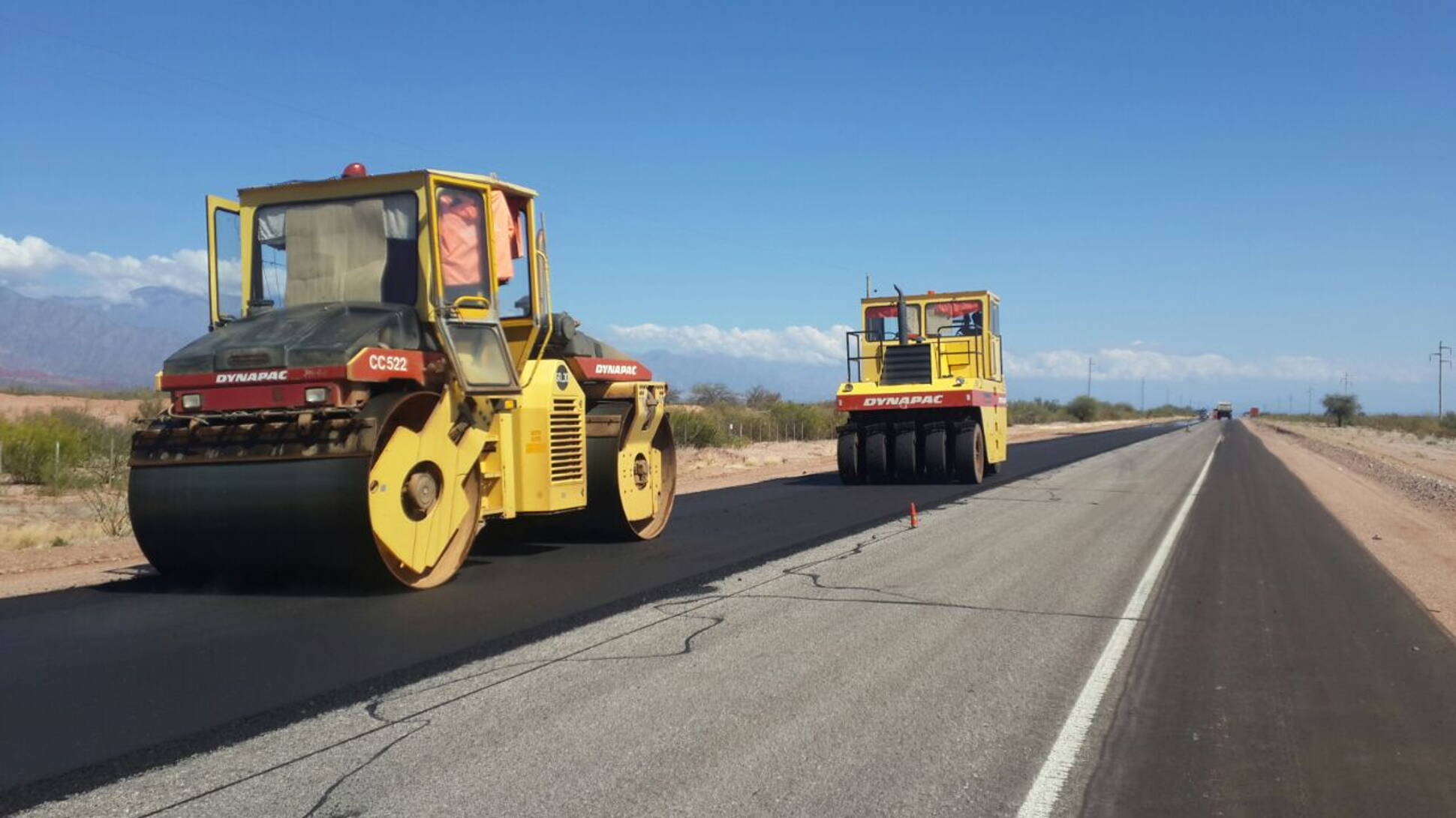 Vialidad trabaja en la repavimentación de la Ruta Nacional 74 en La Rioja