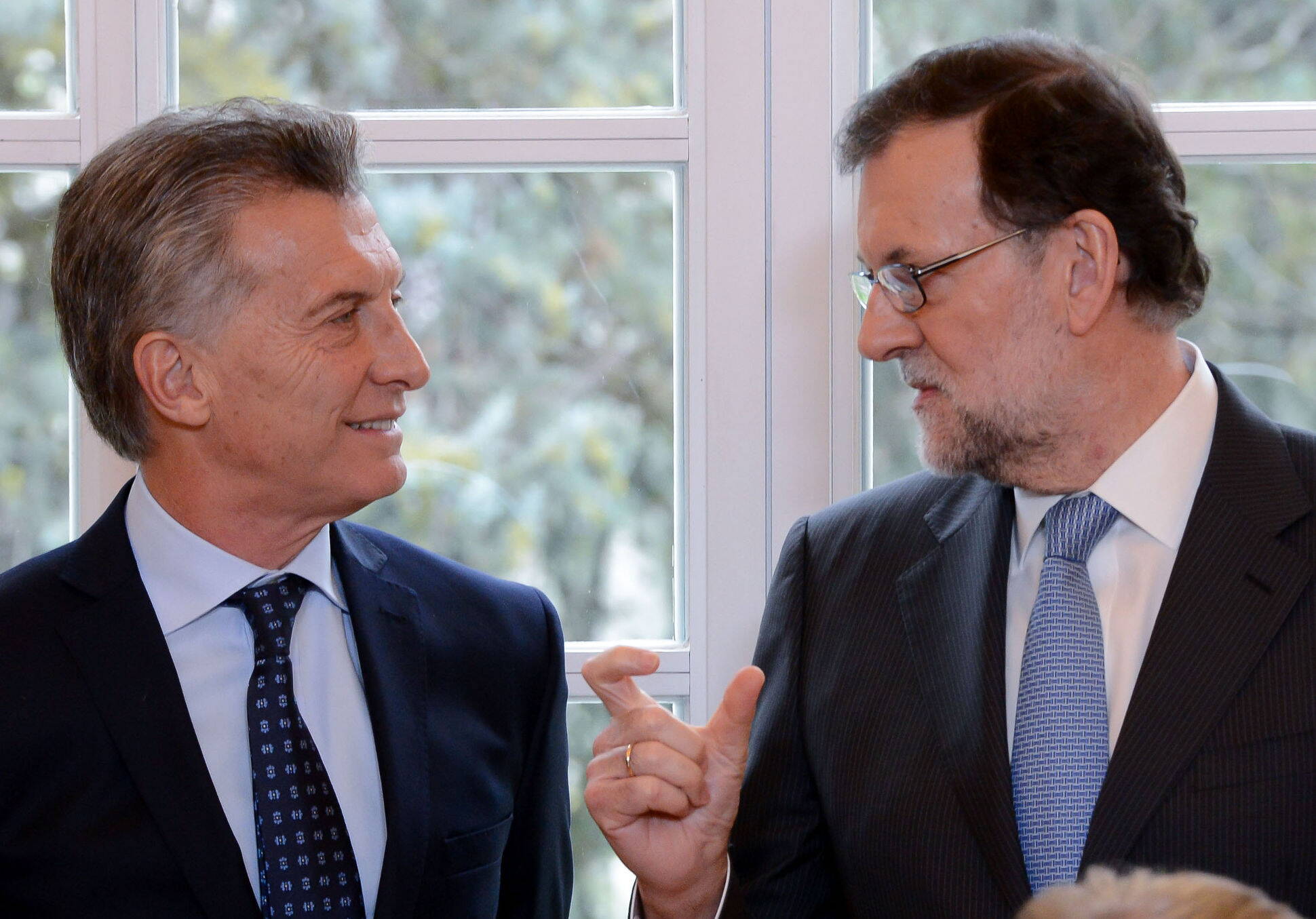 El presidente Macri junto a su par español, Mariano Rajoy