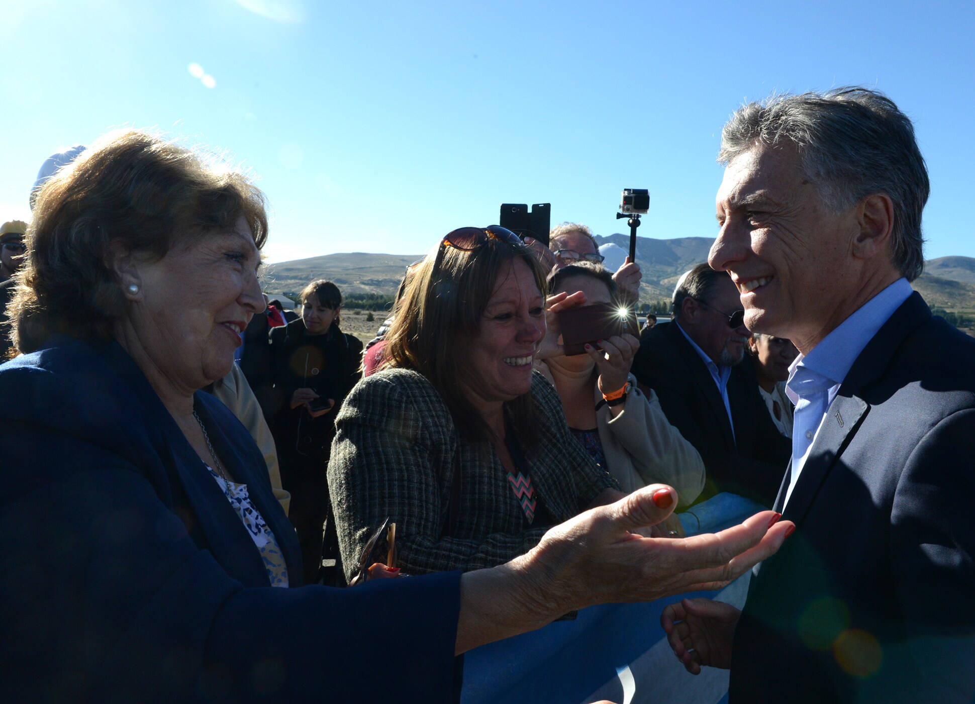 Macri recorrió las obras en el aeropuerto de San Martín de los Andes